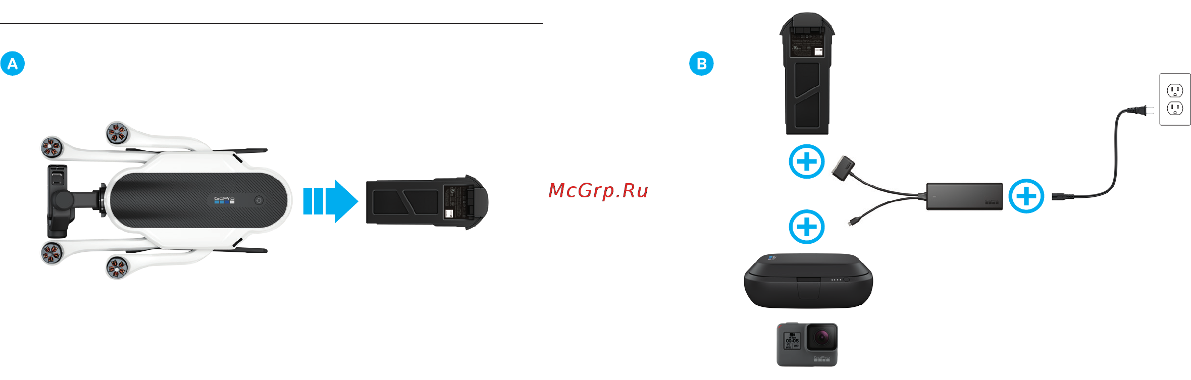 Gopro Karma (с камерой HERO6) (QKWXX-601-EU) [3/17] Step 1 charge шаг 1 зарядка