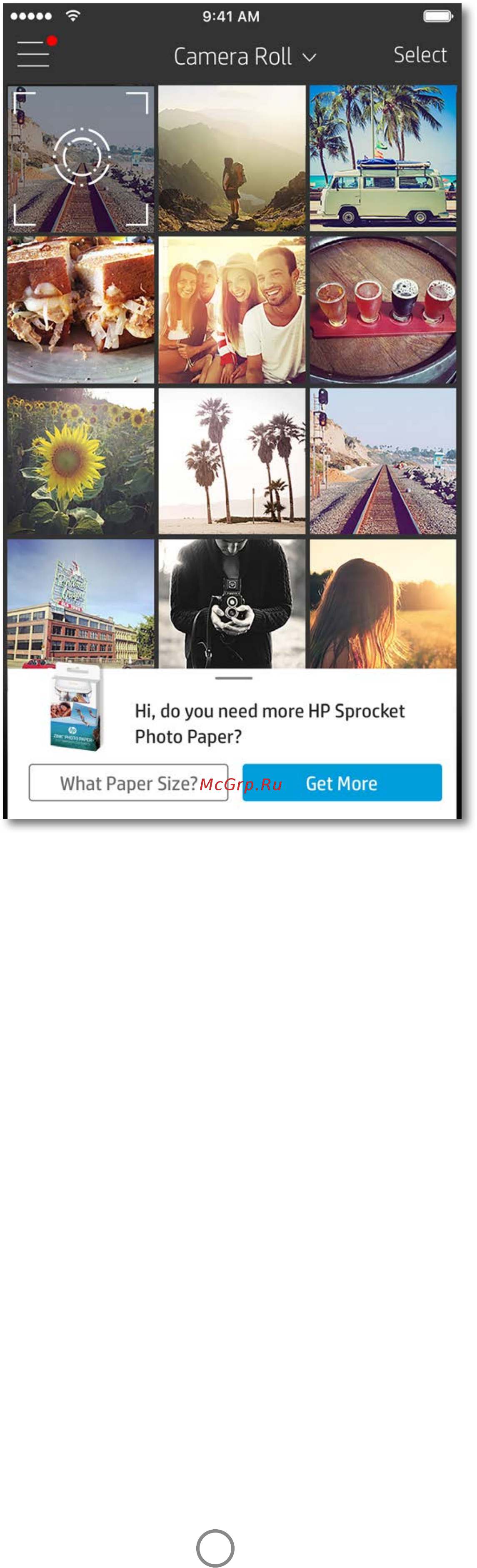 HP Sprocket Z3Z91A White [7/15] Настройка соцсетей источников
