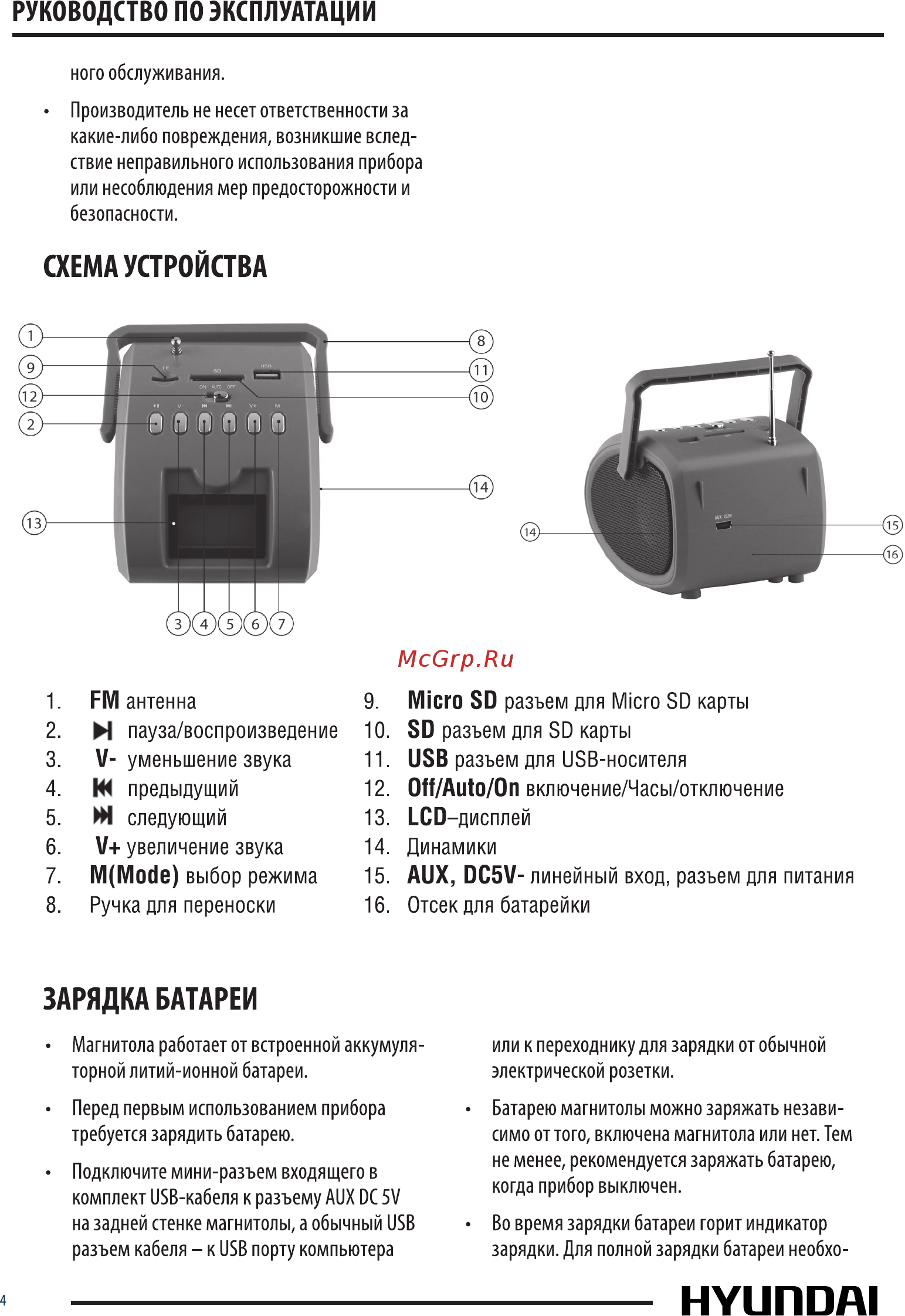 Hyundai H-PAS180 [4/8] Схема устройства