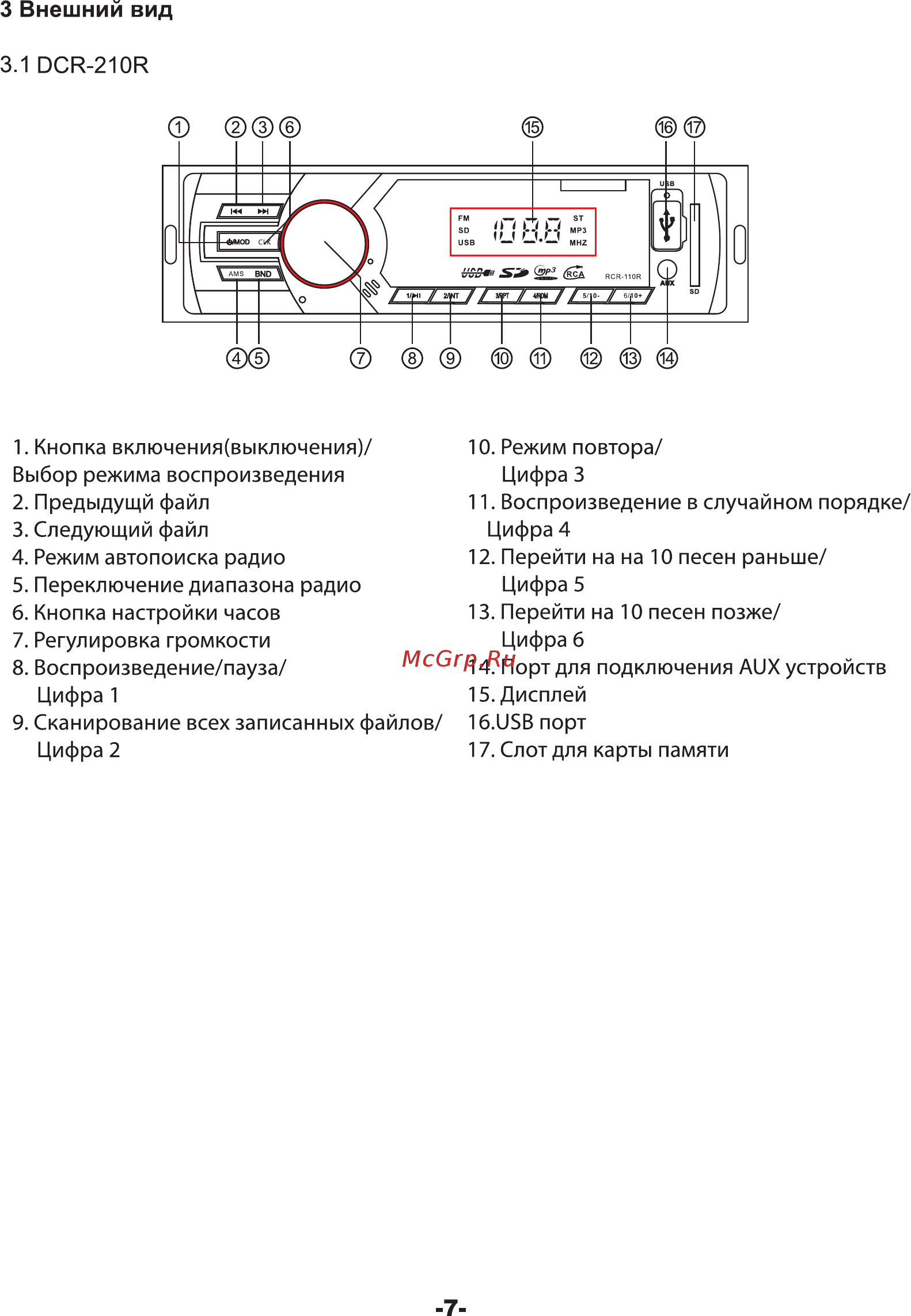Digma DCR-210R [7/16] Внешний вид
