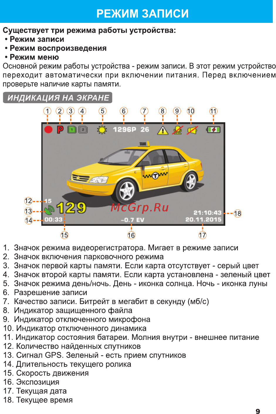 TrendVision TDR-719 GNS [10/25] Страница 10