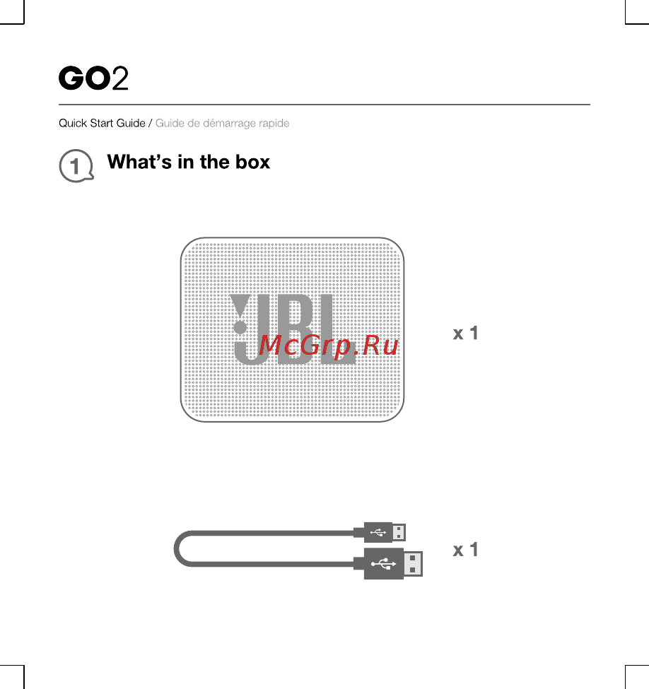JBL Go 2 Black ( Инструкция по эксплуатации онлайн [2/22] 344749