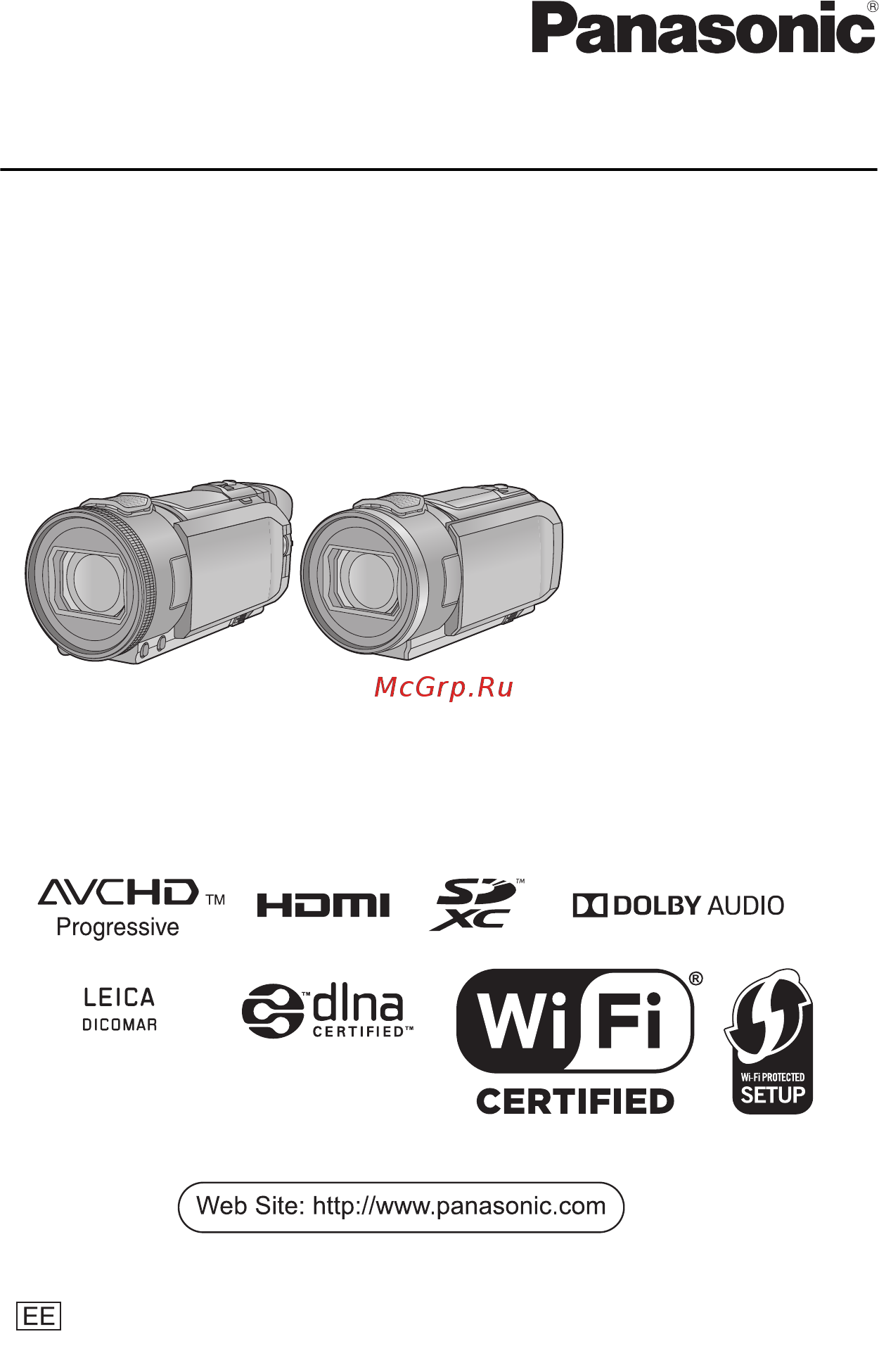 Panasonic HC-VXF1EE-K Инструкция по эксплуатации онлайн