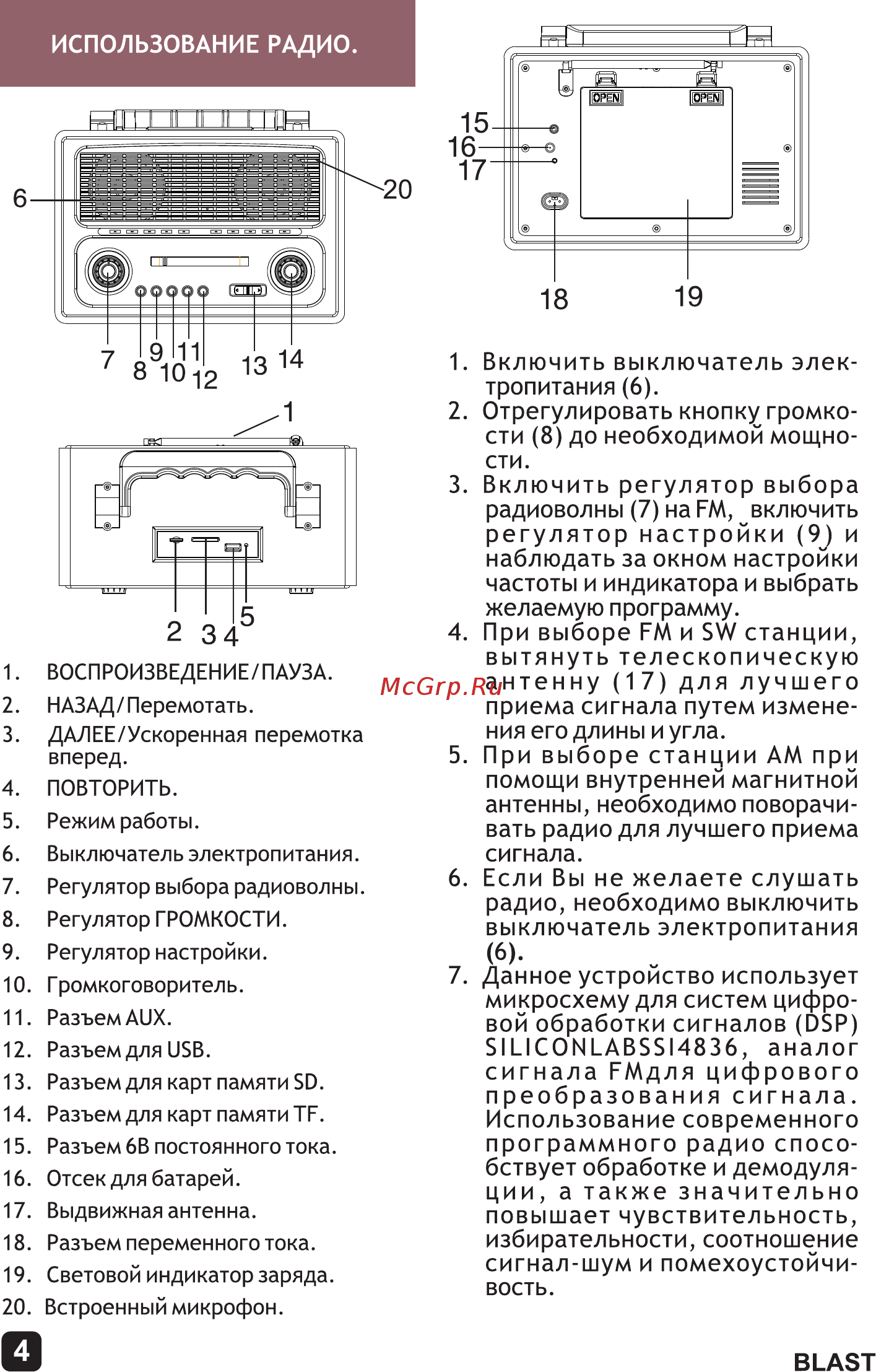 Blast BPR-712 Champagne [4/7] Страница 4