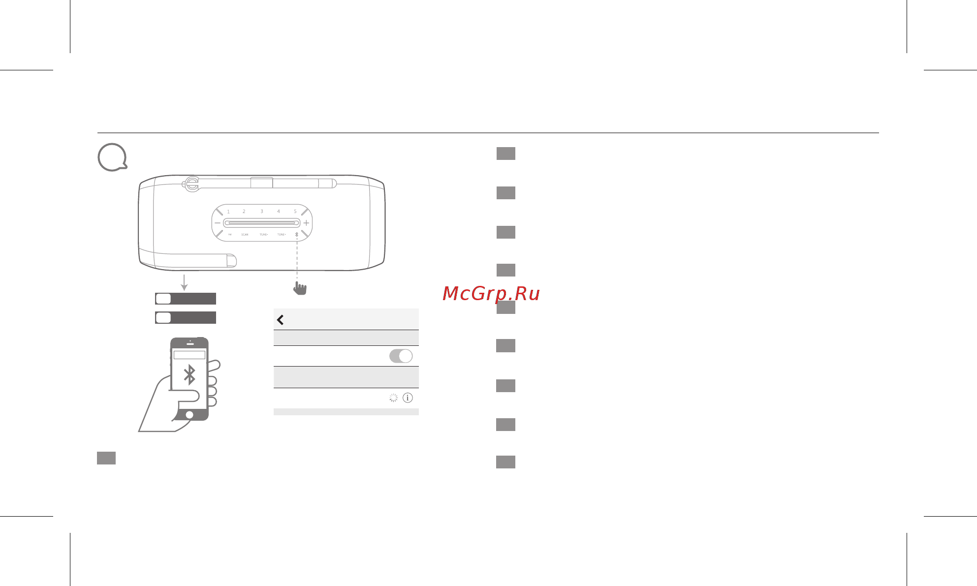 JBL Tuner with DAB/FM Radio, Black [8/14] Bluetooth 1 press bluetooth button to enter pairing mode 2 search and select jbl tuner fm in your bluetooth device