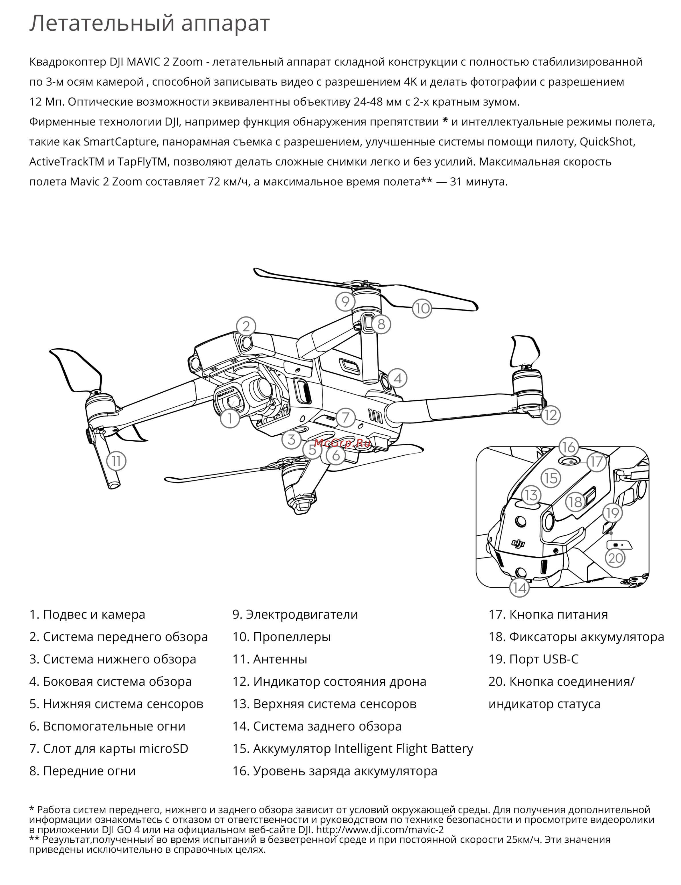 DJI Mavic 2 Pro Инструкция по эксплуатации онлайн [2/16] 345087