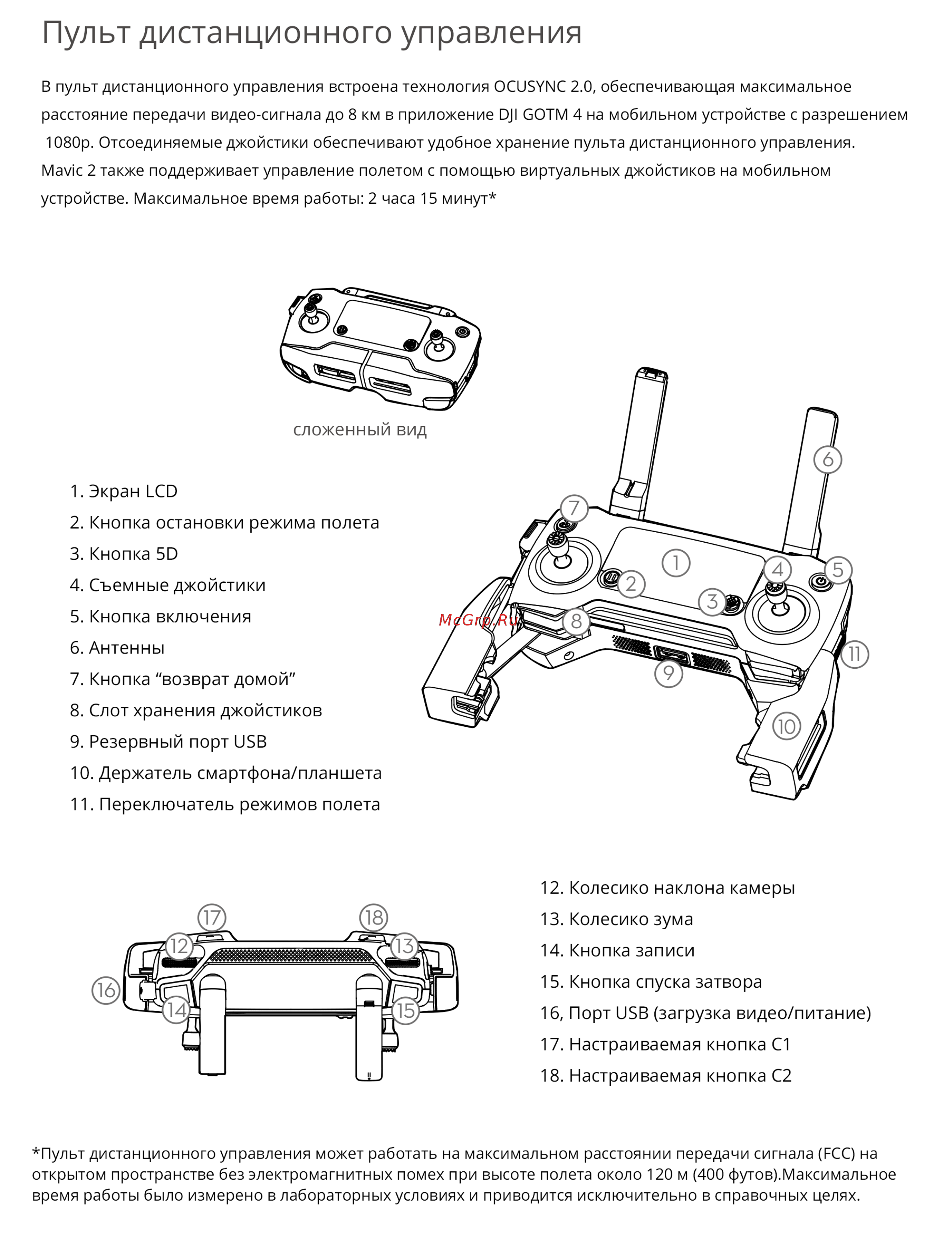 DJI Mavic 2 Zoom Инструкция по эксплуатации онлайн [3/16] 345088