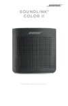 Bose SoundLink Color Bluetooth II Black Инструкция по эксплуатации