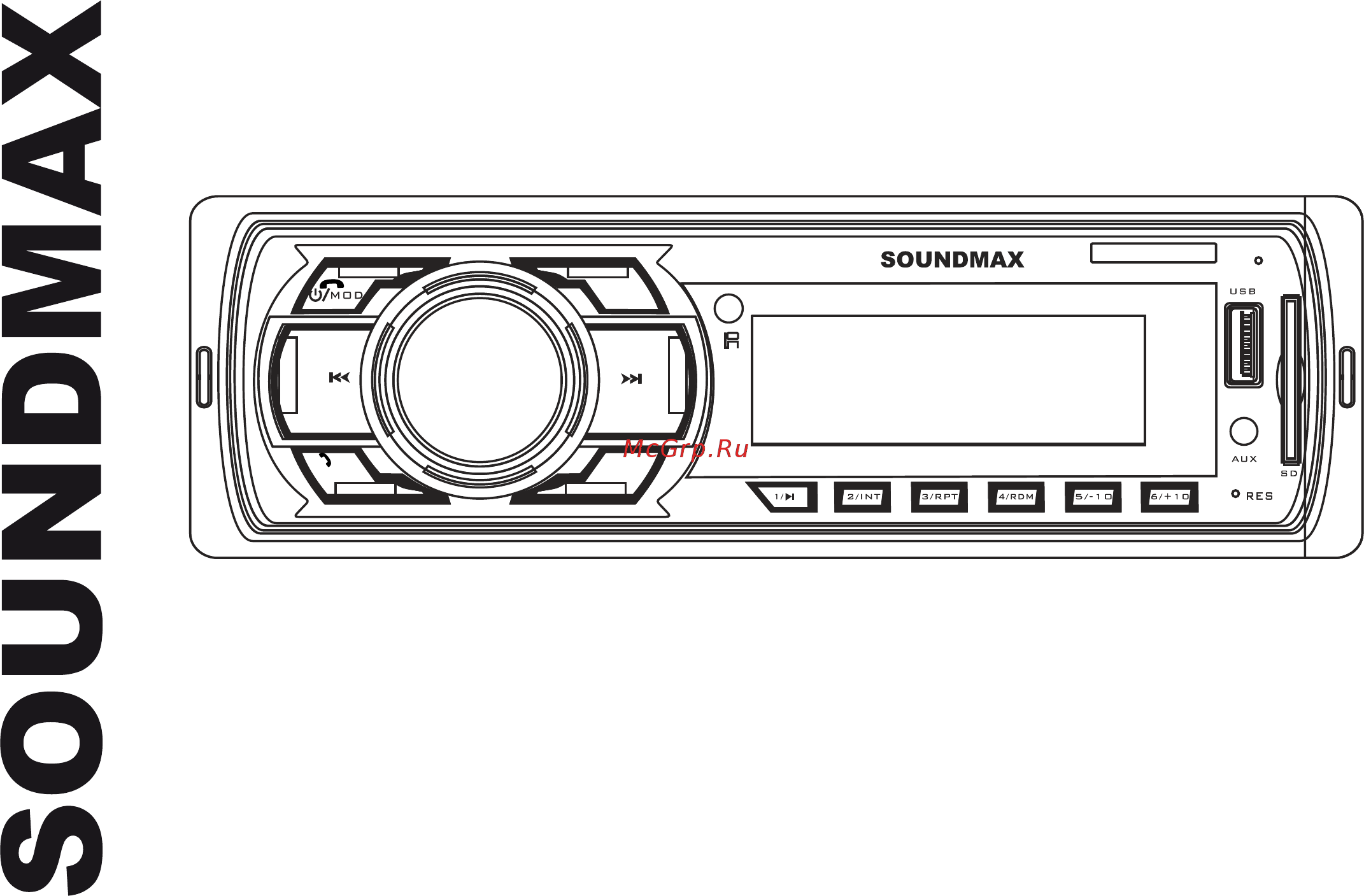 Soundmax SM-CCR3060FB Black R Инструкция по эксплуатации онлайн