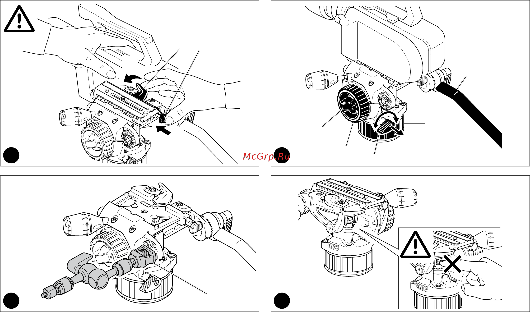 Manfrotto MVKN8CTALL (536 с видеоголовой MVHN8AH) Инструкция по эксплуатации онлайн [8/50] 345401