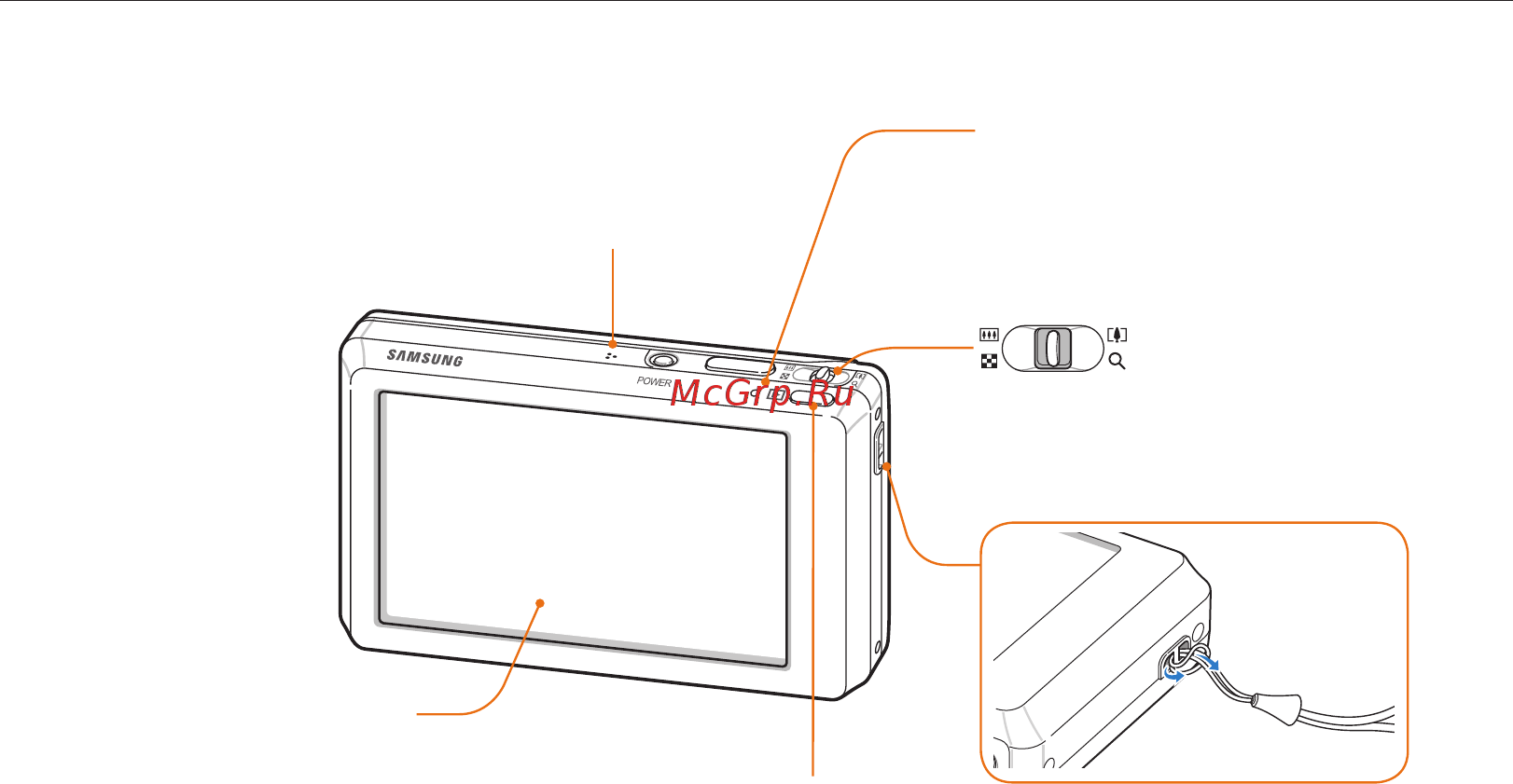 Samsung ST550 Orange [15/110] Кнопка управления зумом