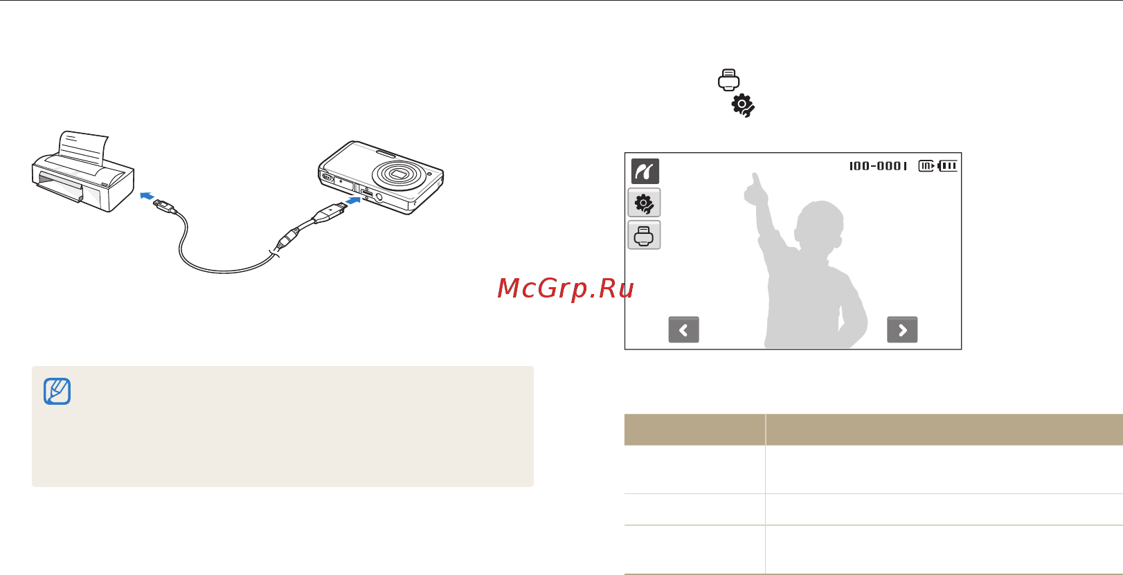 Samsung ST550 Orange [87/110] Печать снимков при помощи фотопринтера pictbridge