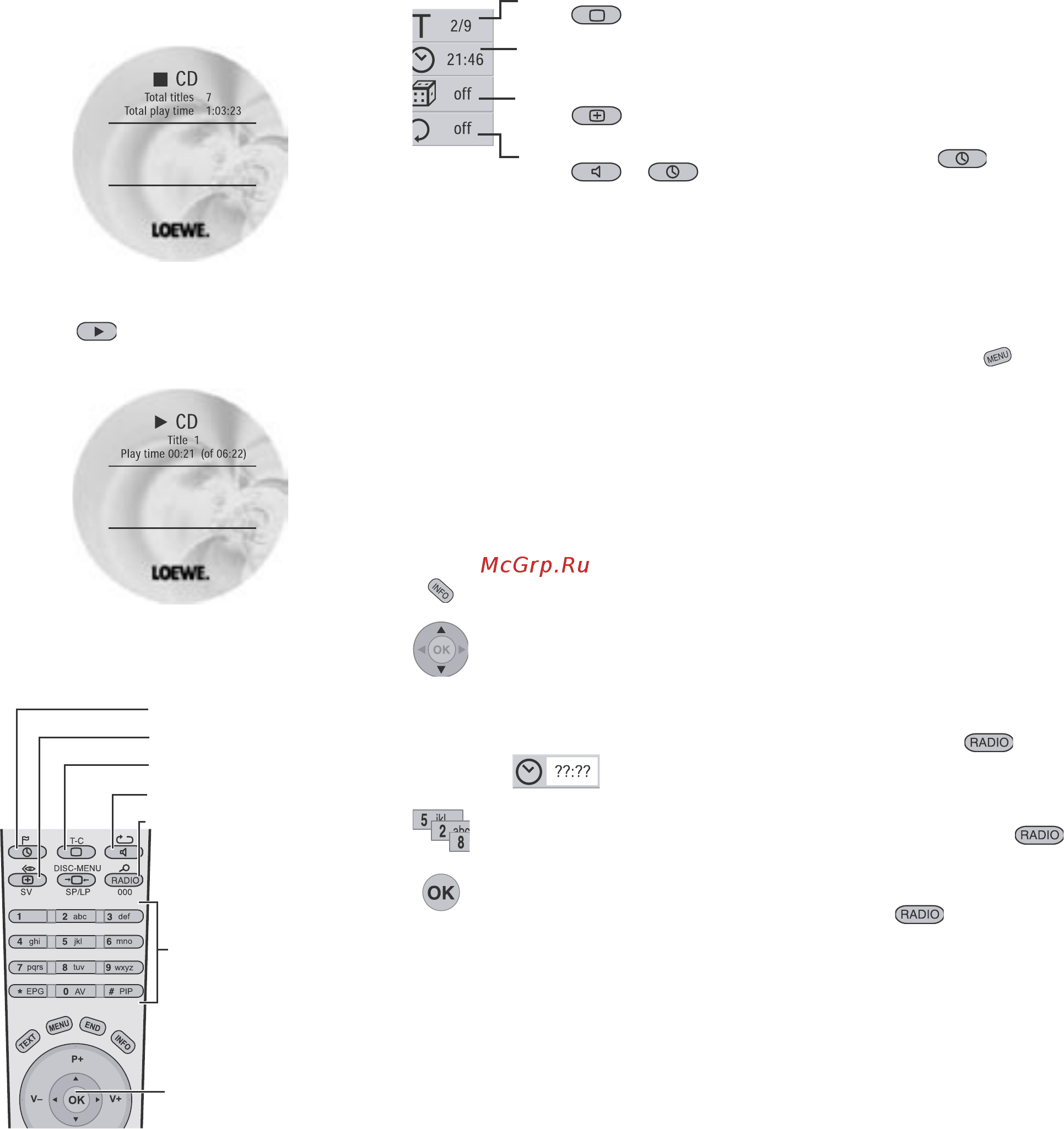 Loewe Xemix 6222 PS D20A [24/35] Аудио cd