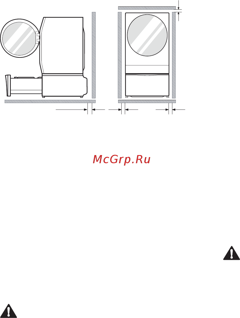 LG Signature LSWD100/LST100 [12/101] Требования к месту установки