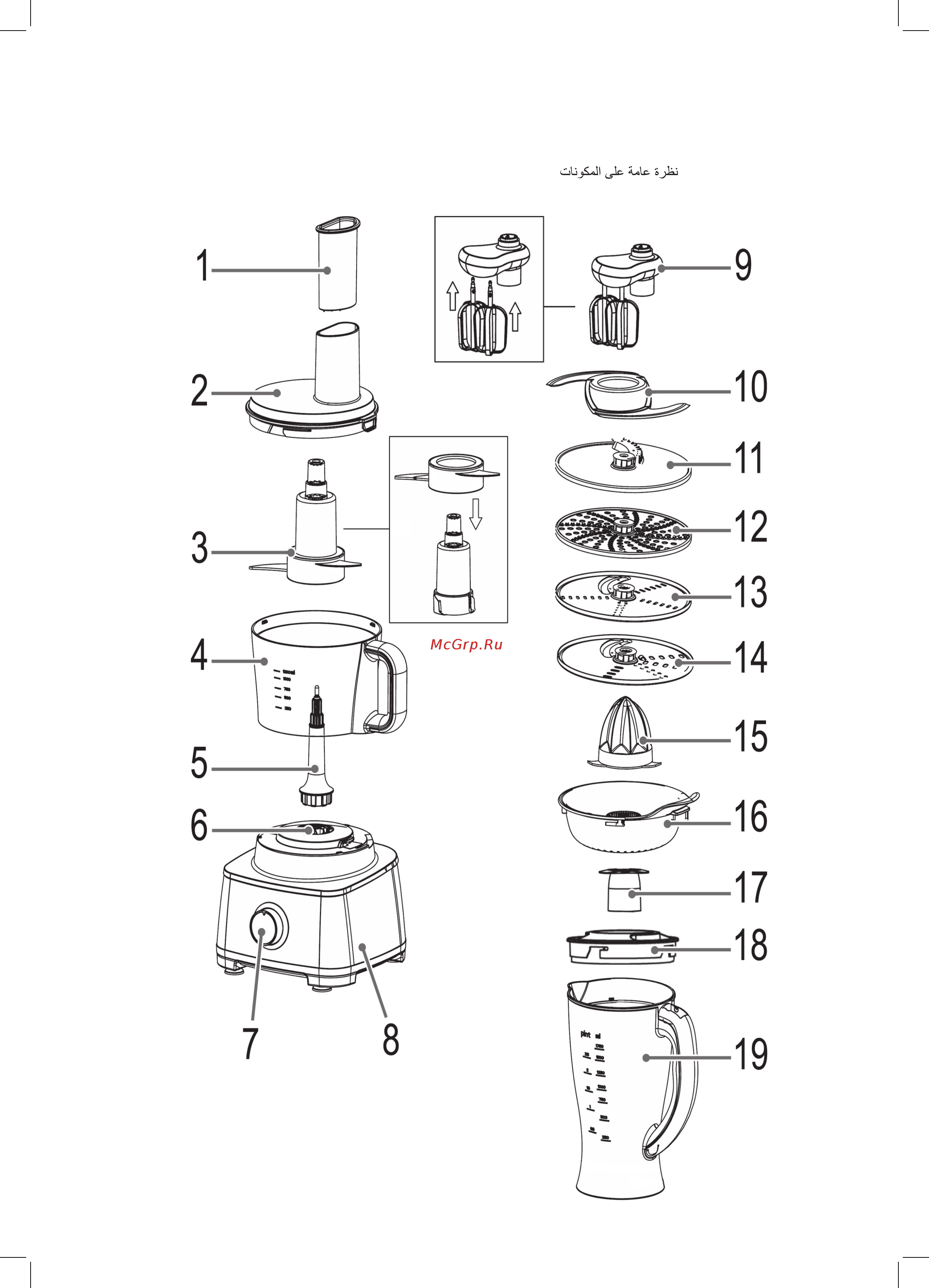 Profi Cook PC-КМ 1063 (501063) [3/13] Übersicht der bedienelemente