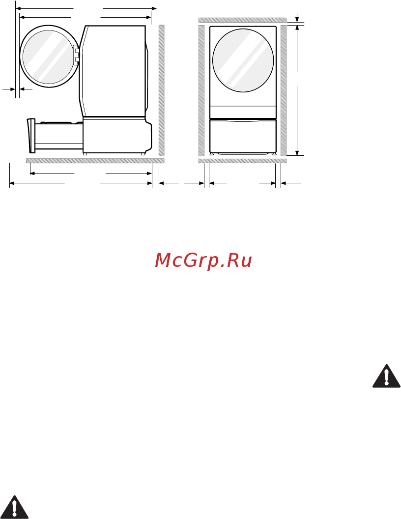 LG TwinWASH FH8G1MINI6 [12/44] Требования к месту установки