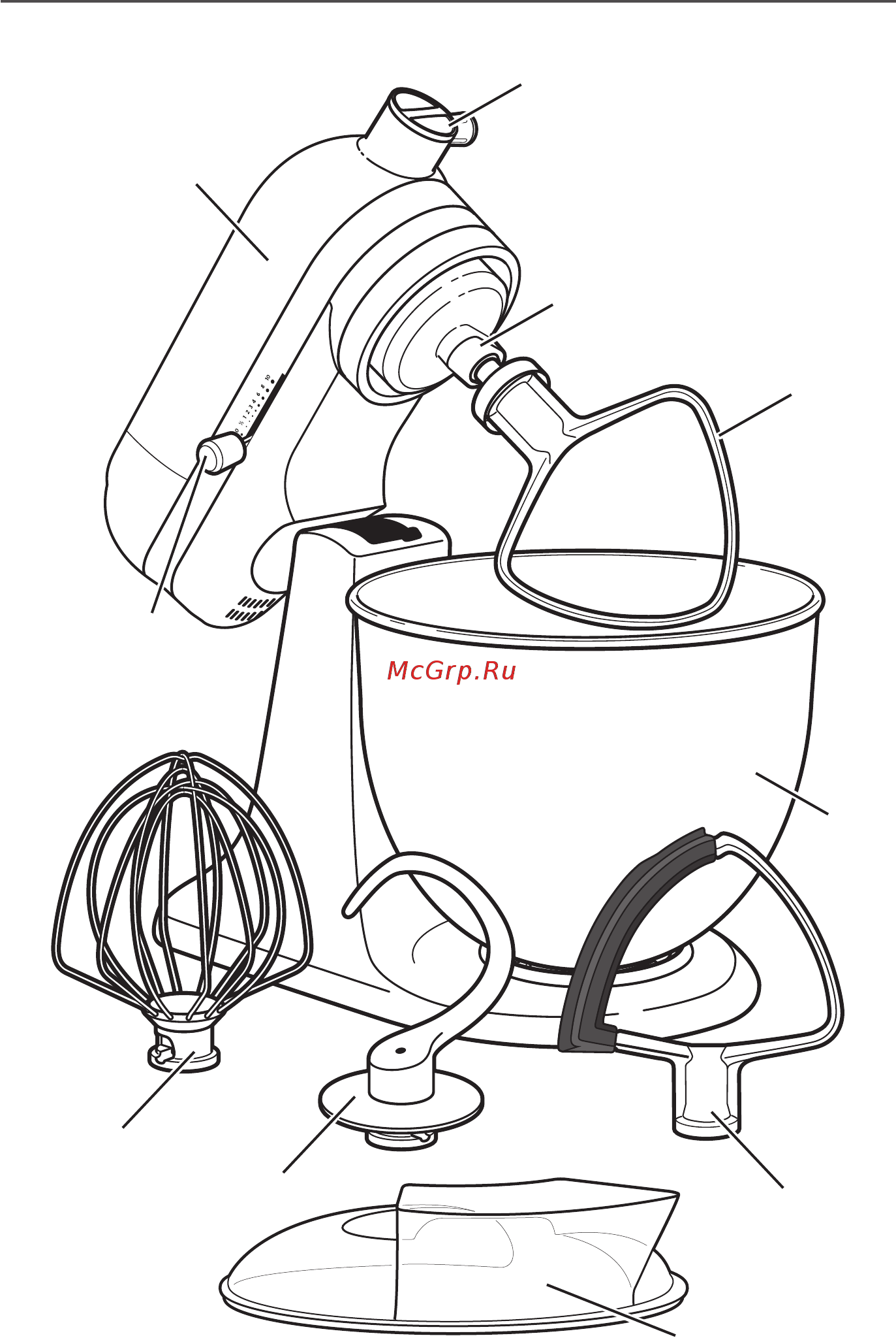 KitchenAid 5KSM3311XEGU [3/17] Части и их характеристики