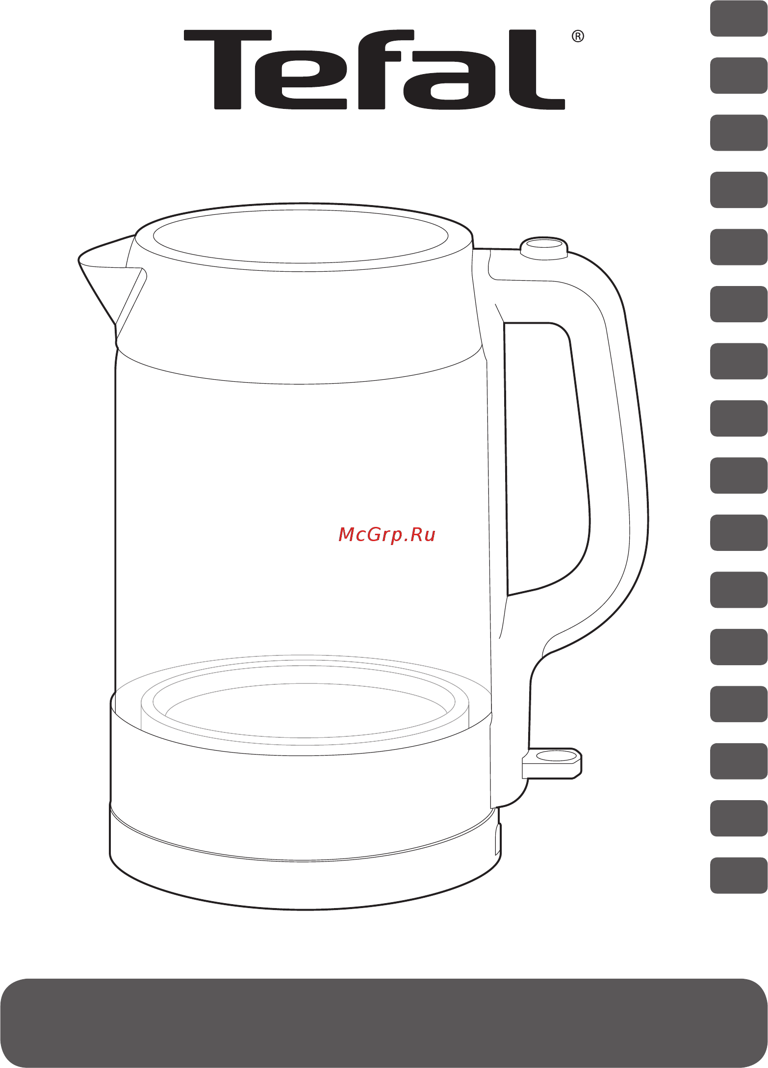 Tefal Glass KI770D30 Инструкция по эксплуатации онлайн