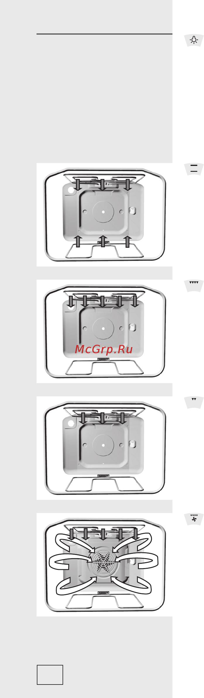 Gorenje BO8531CLI [14/44] Режимы работы духовки
