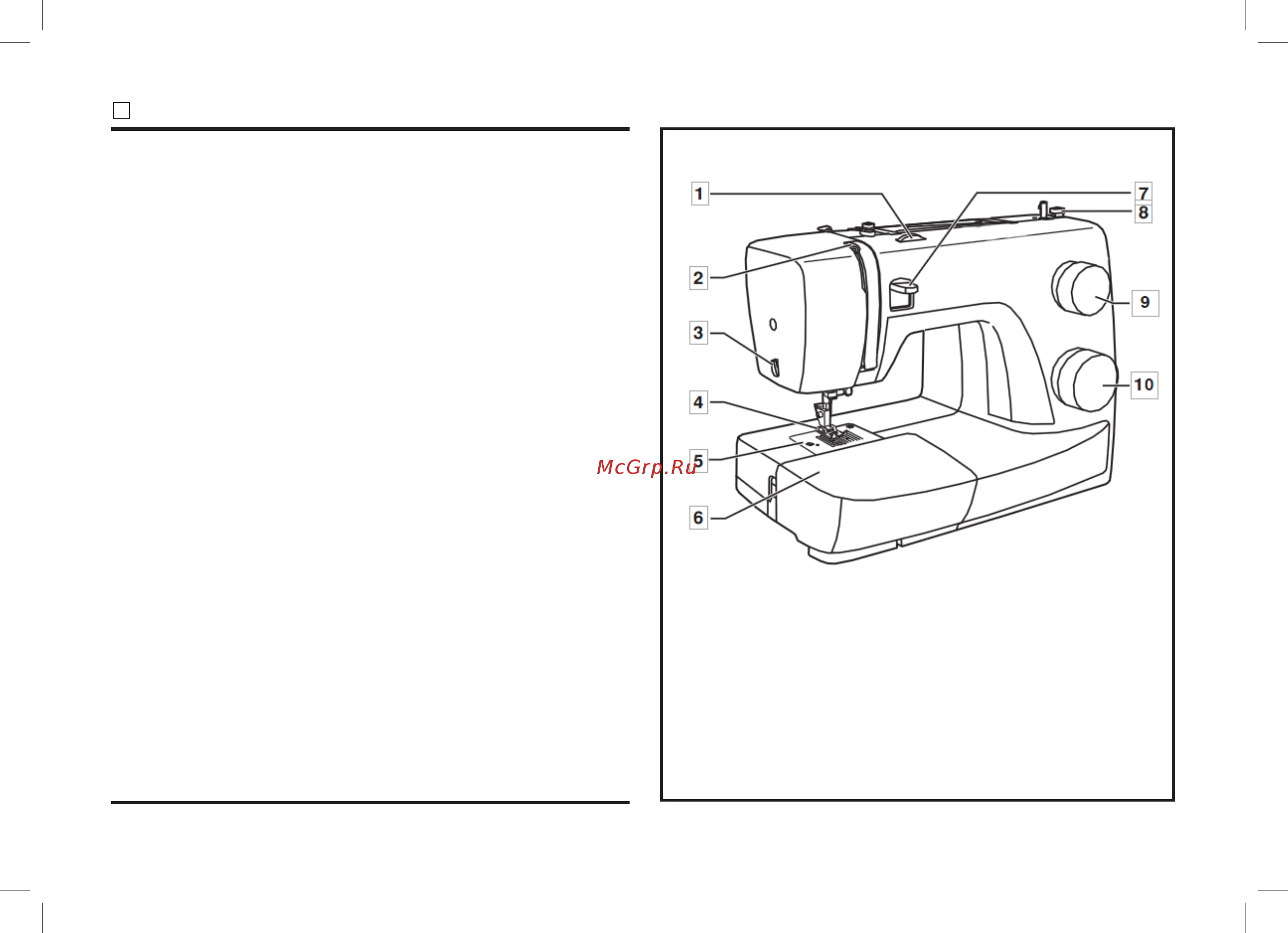 Singer Simple 3210 [5/32] Основные части машины