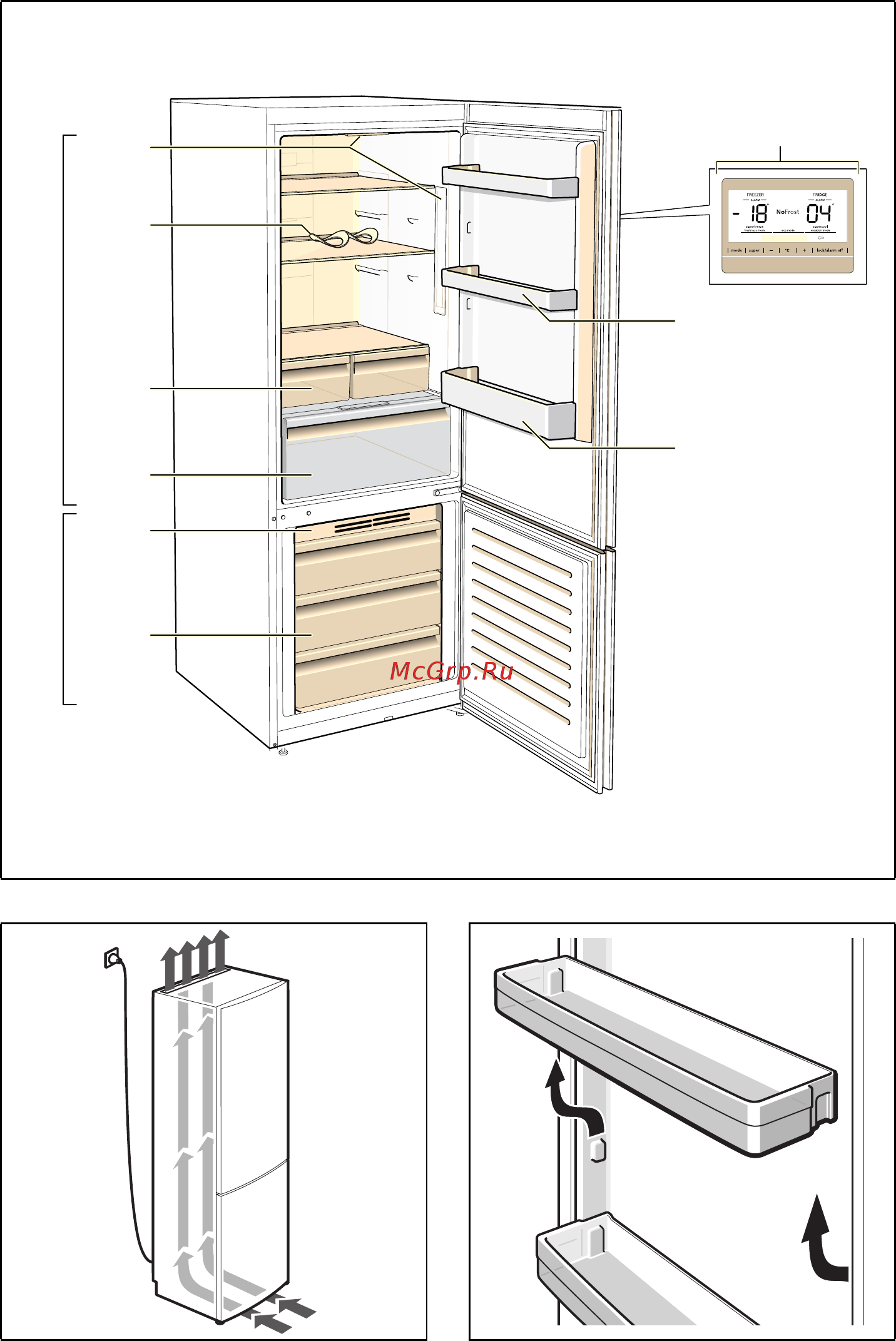 Bosch VitaFresh Serie | 4  KGN39JW3AR Инструкция по эксплуатации онлайн [58/61] 347506