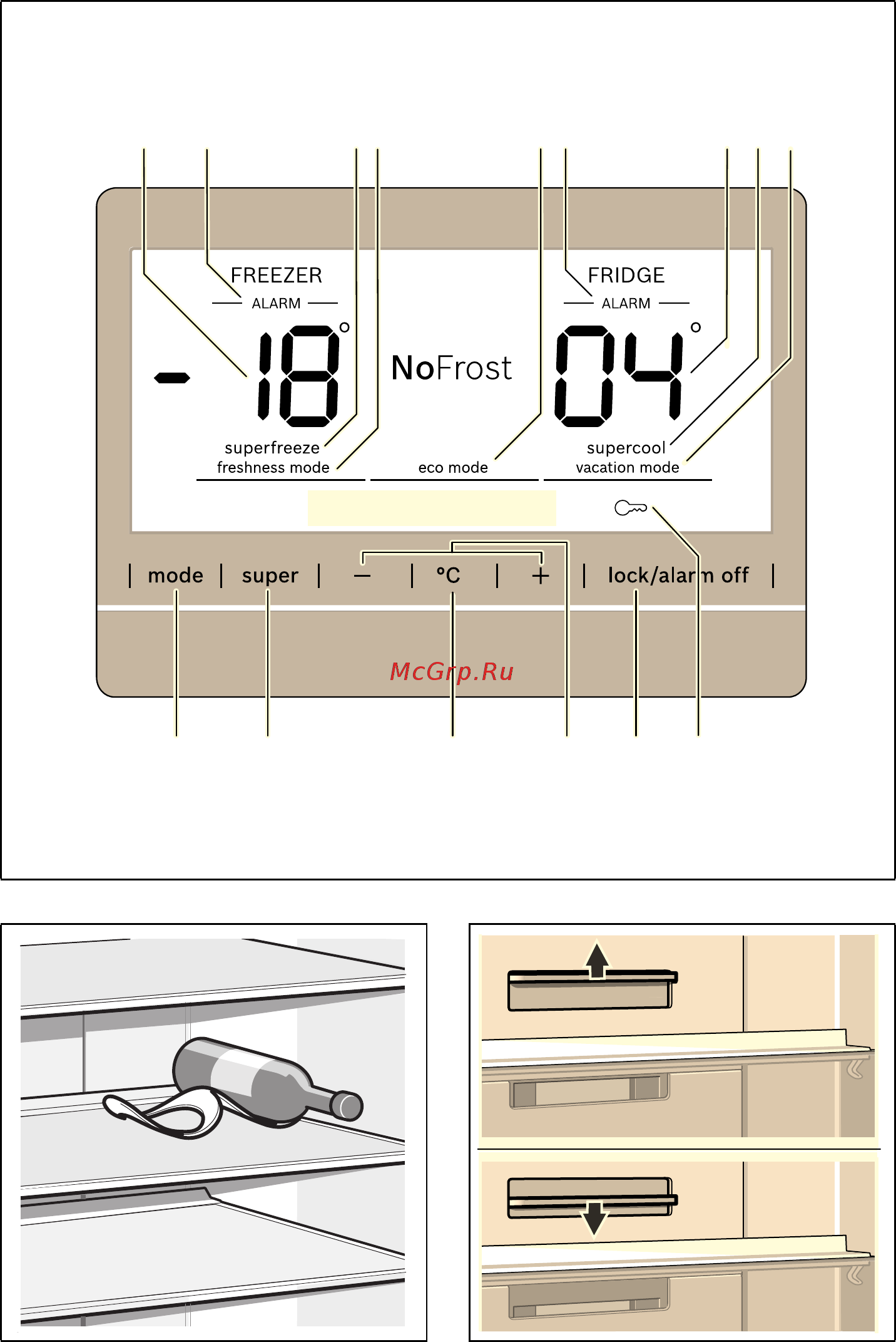 Bosch VitaFresh Serie | 4  KGN39JW3AR Инструкция по эксплуатации онлайн [59/61] 347506