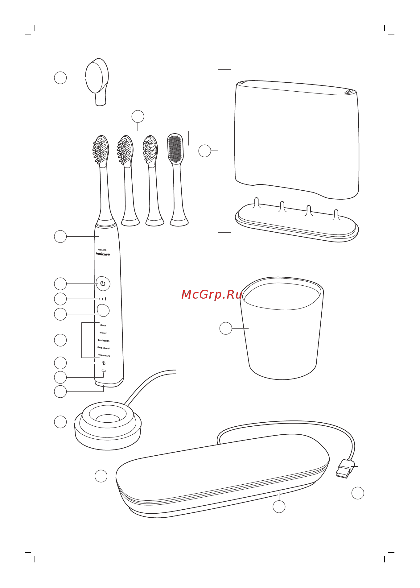 Philips Sonicare HX9924/07 Инструкция по эксплуатации онлайн [3/362] 347622