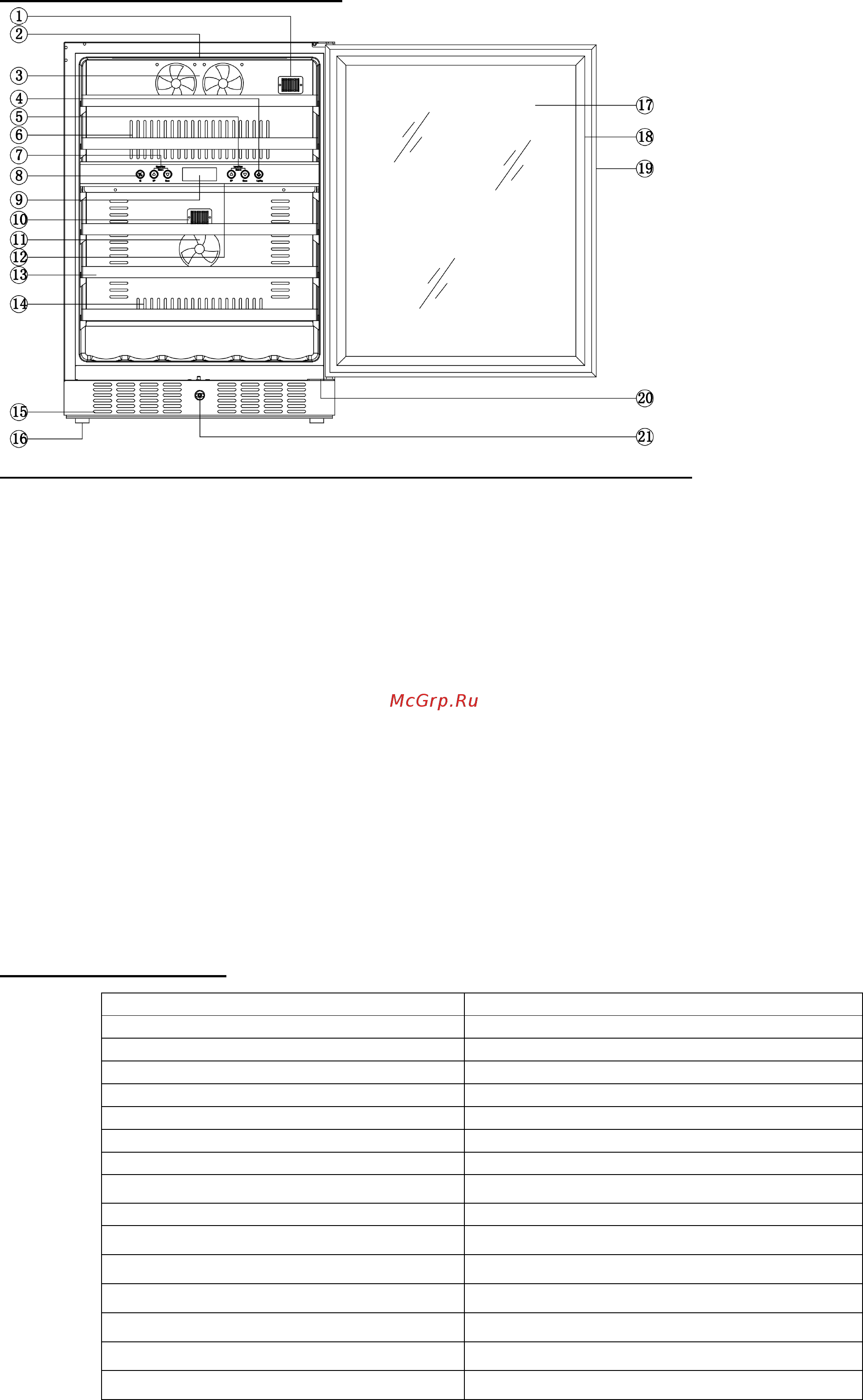 Vestfrost VFWC150Z2 [4/9] Технические данные