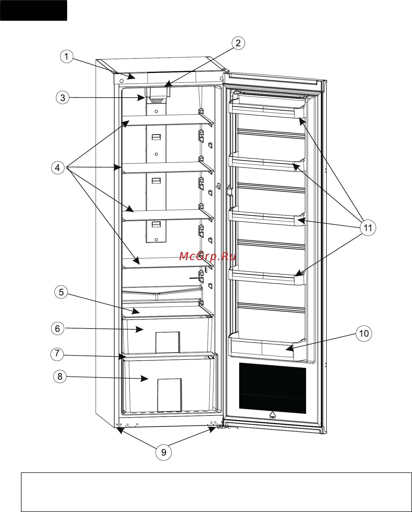 Vestfrost VF395-1SB [19/48] Глава 6 детали и камеры холодильника