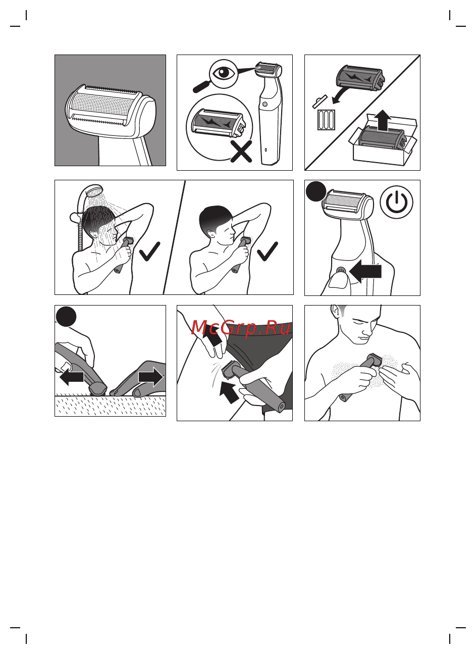 Philips Bodygroom Series 3000 (BG3015) Инструкция по эксплуатации онлайн [7/17] 348002