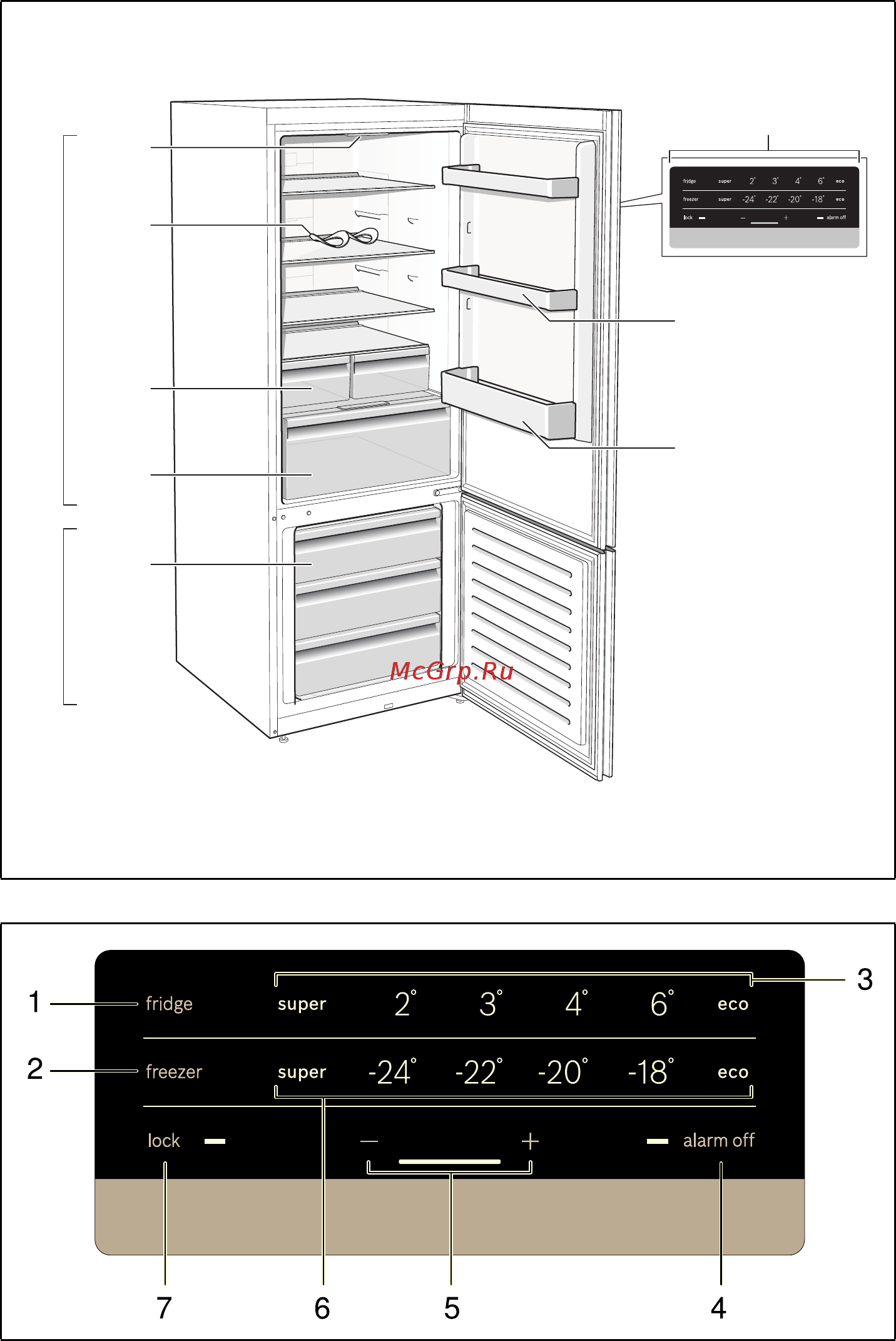 Bosch VitaFresh Serie | 4  KGN39XC3OR Инструкция по эксплуатации онлайн [47/50] 348099