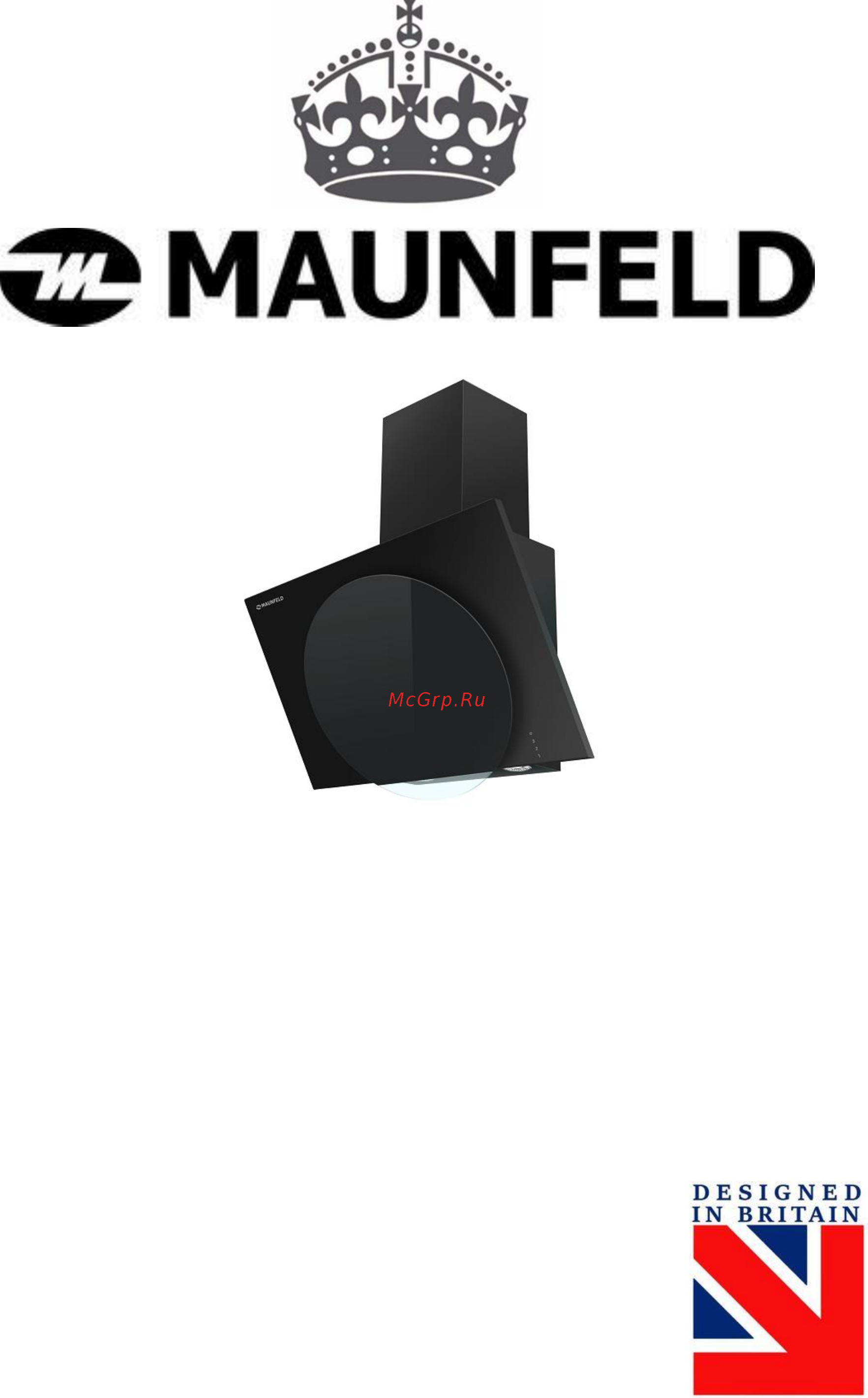 Maunfeld TOWER TOUCH 60 White Glass Black Инструкция по эксплуатации онлайн