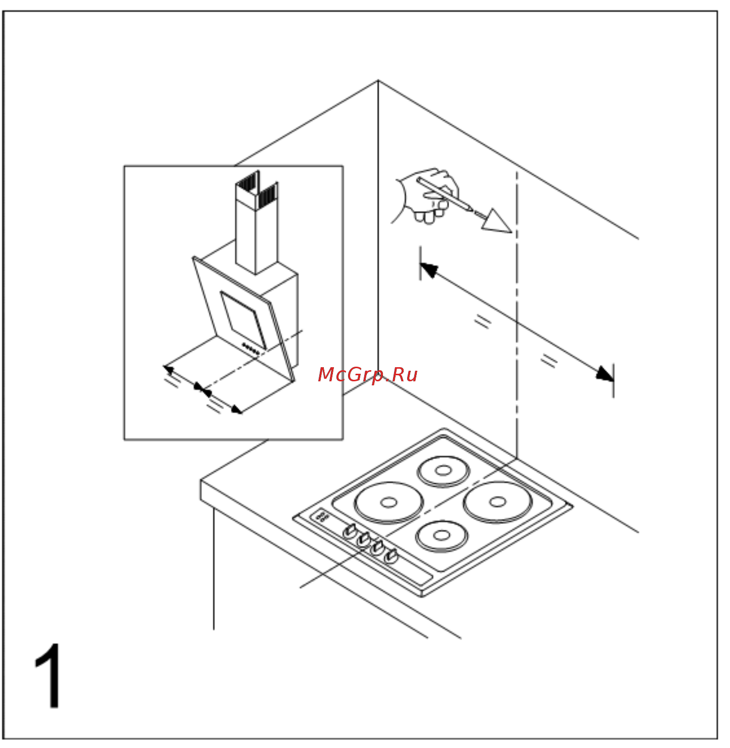 Maunfeld TOWER TOUCH 60 White Glass Black Инструкция по эксплуатации онлайн [5/25] 348281