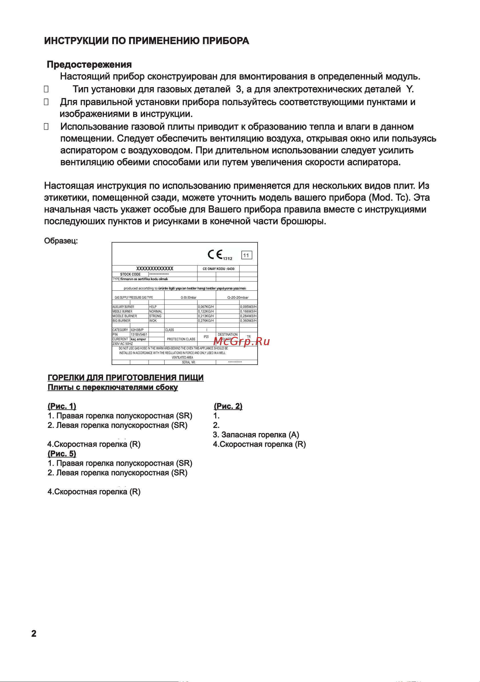 Maunfeld EGHG.64.23CB/G Black [28/40] Запасная горелка а