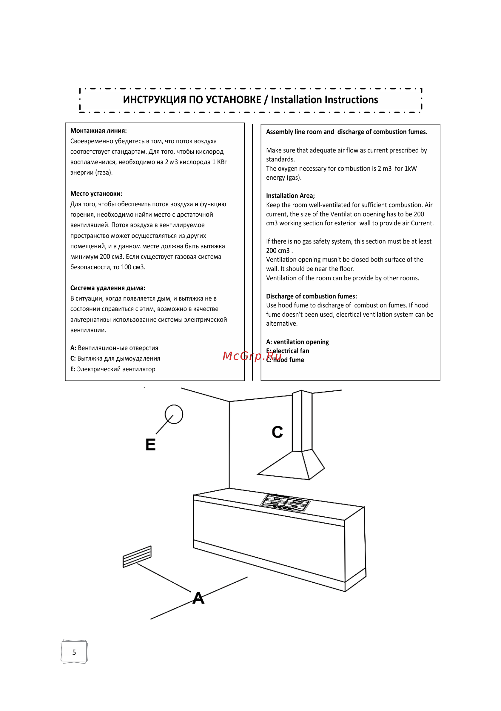 Maunfeld MGHG.64.17IL [6/20] Инструкция по установке installation instructions