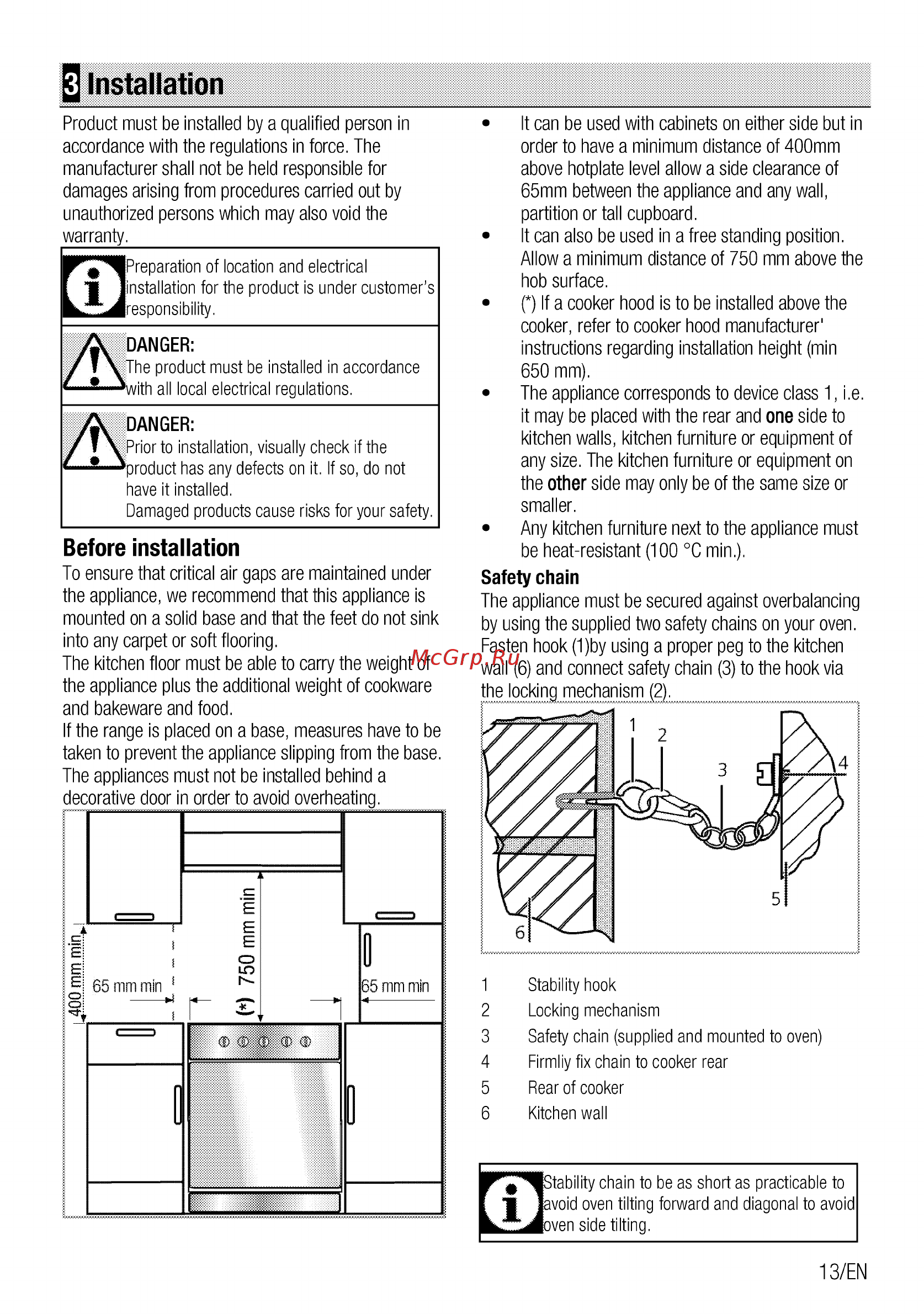 Beko FSE57310GAS [13/100] Installation