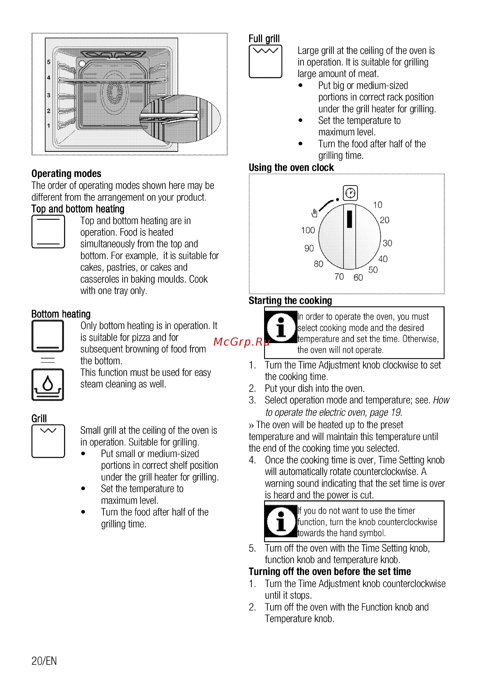 Beko FSS52130DCRS [20/96] F you do not want to use the timer