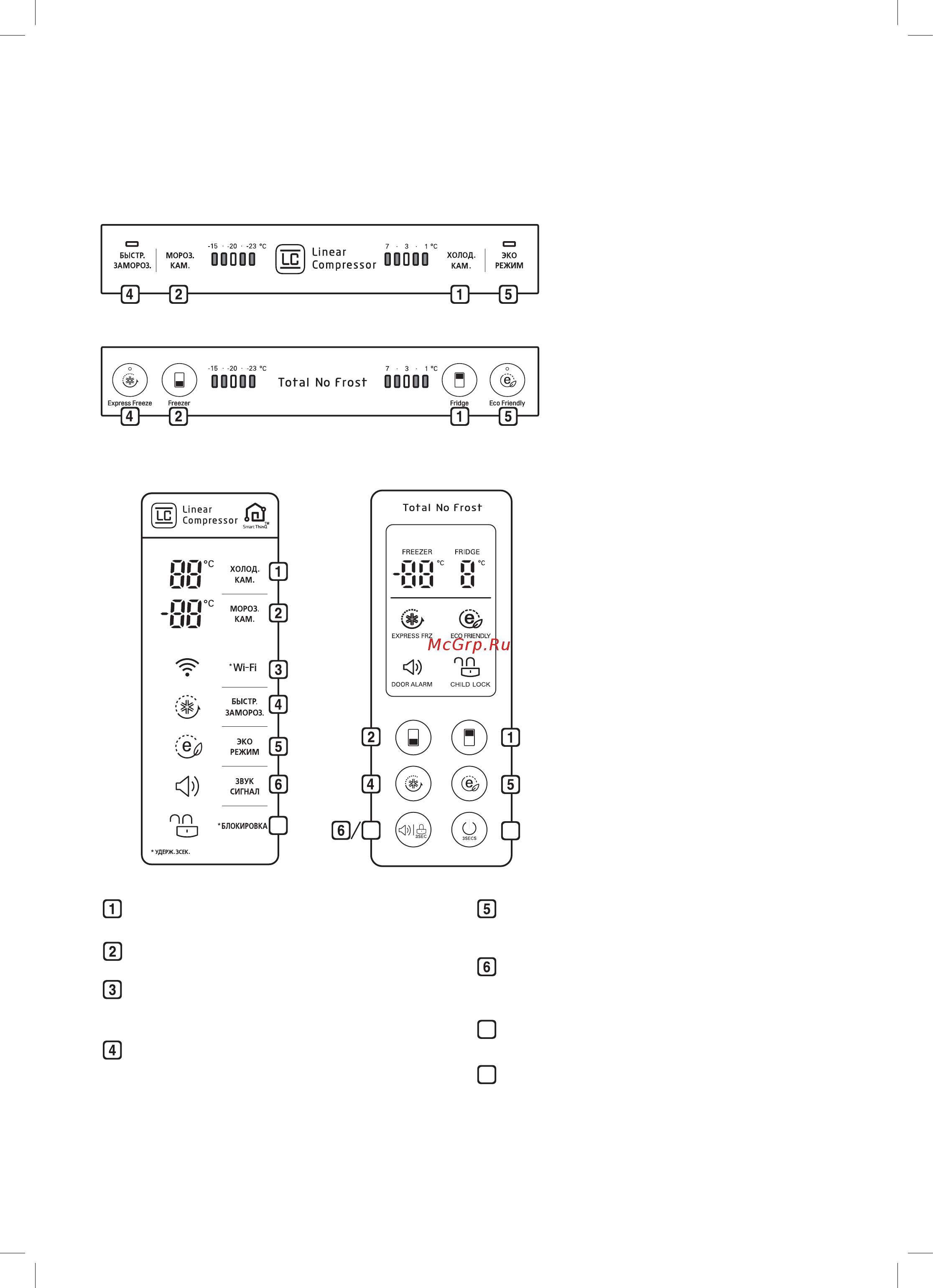 LG GA-B379SYUL [15/56] Использование панели управления