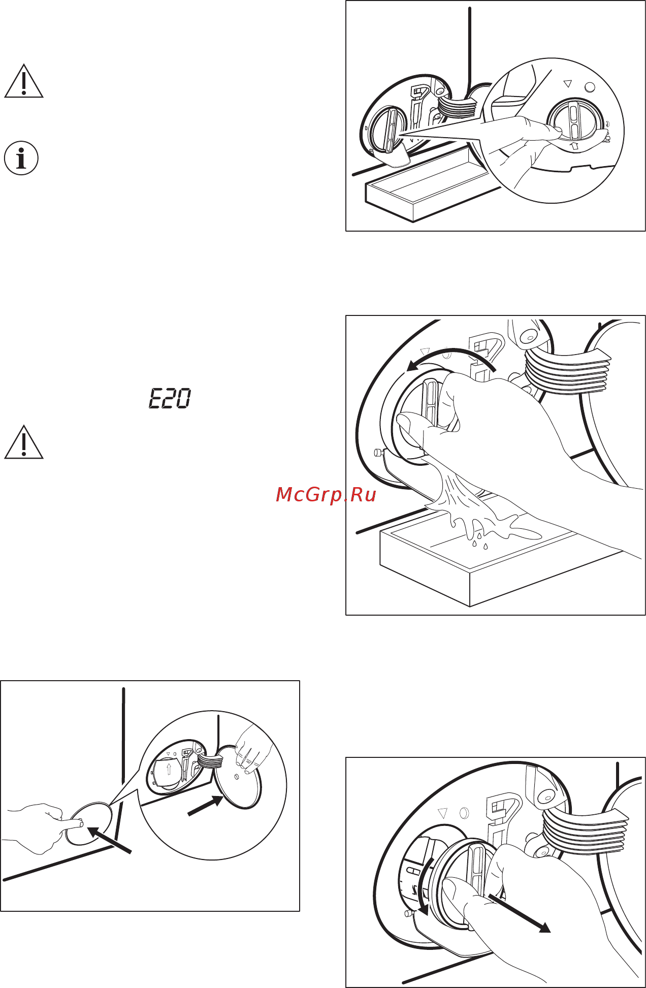 Electrolux EW7WR368SR [43/56] Очистка фильтра сливного насоса