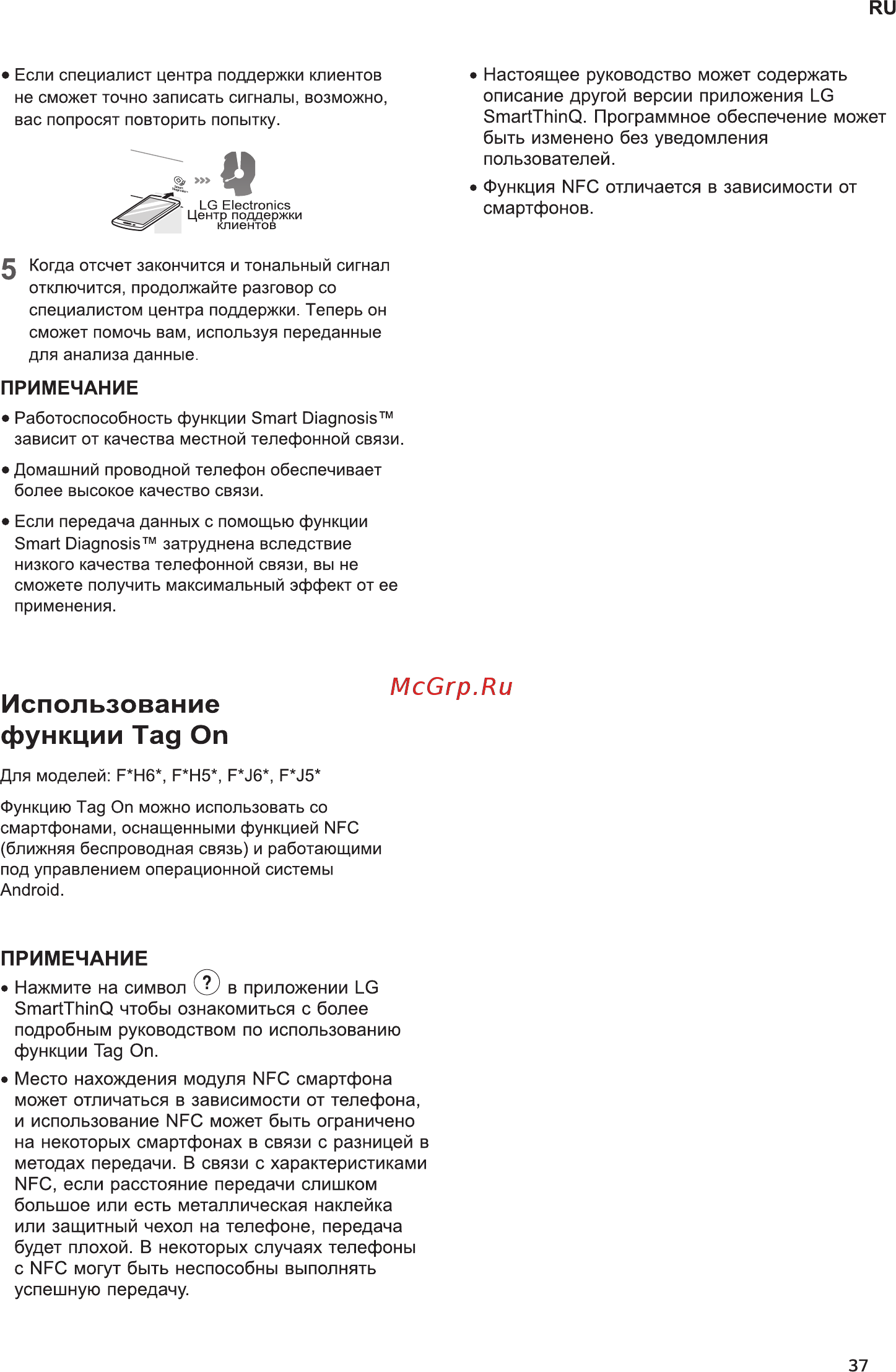 LG F2H6HS8S [37/52] Использование функции tag on