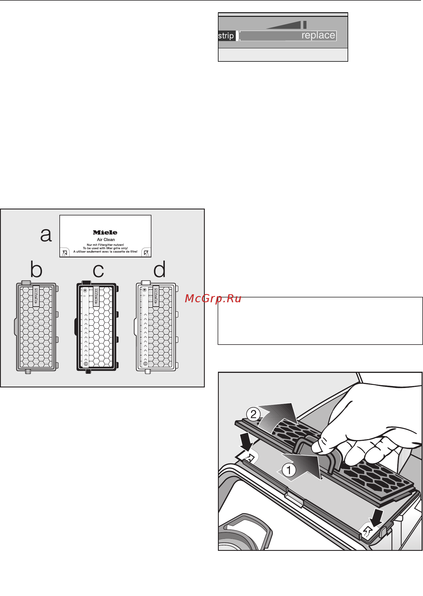 Miele SDAB3 Compact PowerLine C2 White Lotus [25/40] Когда заменять фильтр выходящего воздуха
