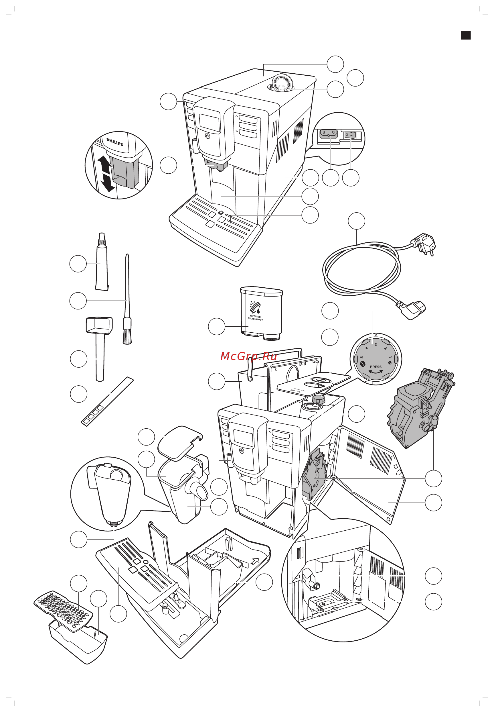 Philips EP5035 Инструкция по эксплуатации онлайн [3/29] 727334