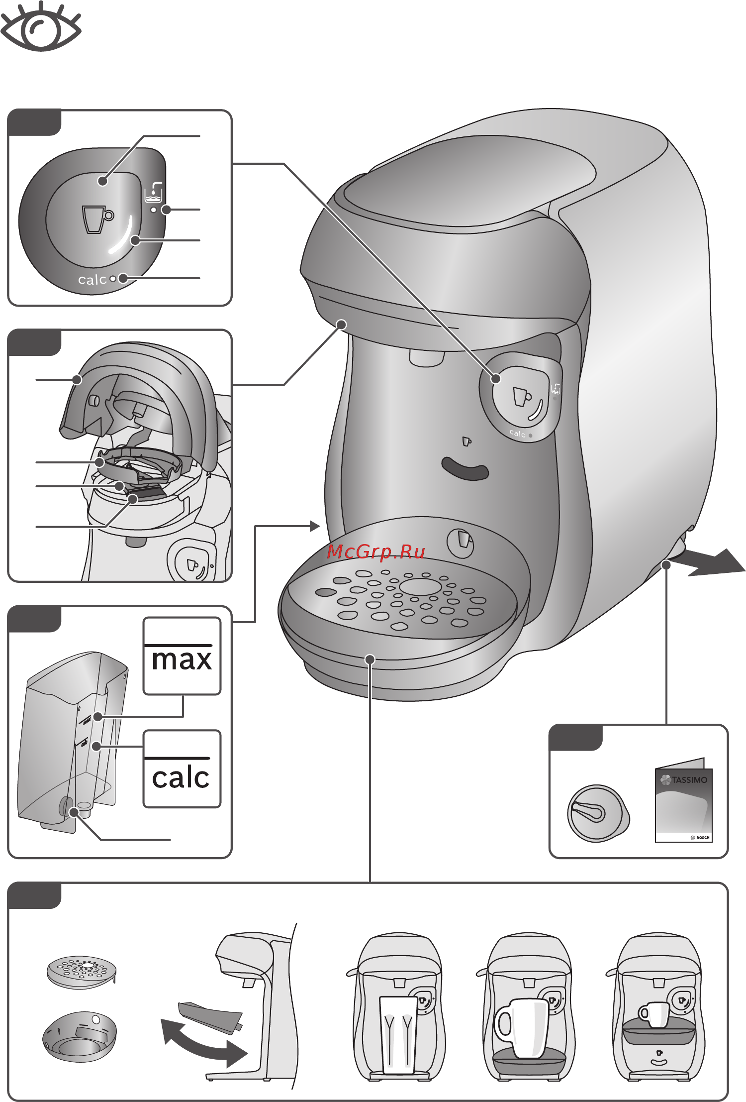 Bosch Tassimo HAPPY TAS1003 Инструкция по эксплуатации онлайн [3/22] 349471