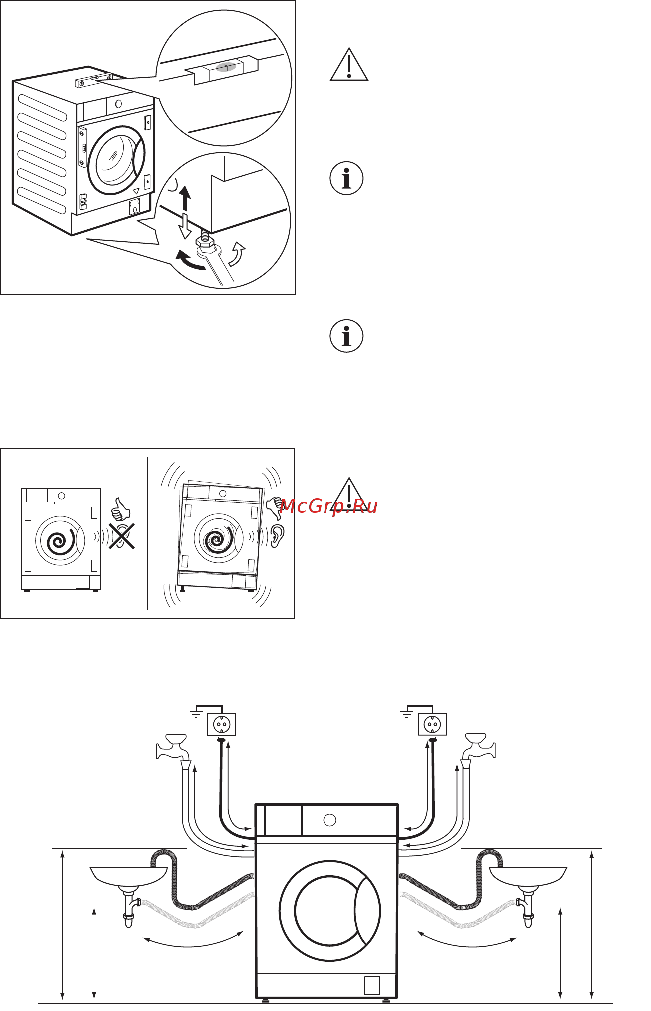 AEG 8000 L8FBE48SRI [10/48] Размещение и выравнивание