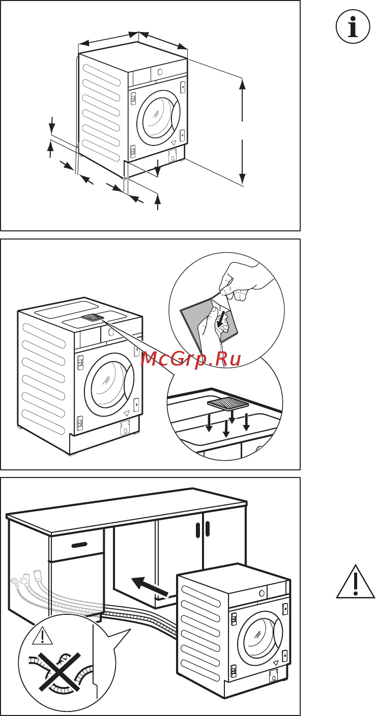 AEG 8000 L8FBE48SRI [13/48] Подготовка и установка дверцы кухонной мебели