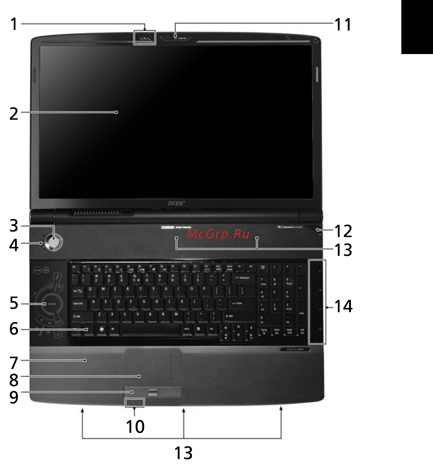 Acer AS8920G-834G32BN [39/111] Знакомство с ноутбуком acer
