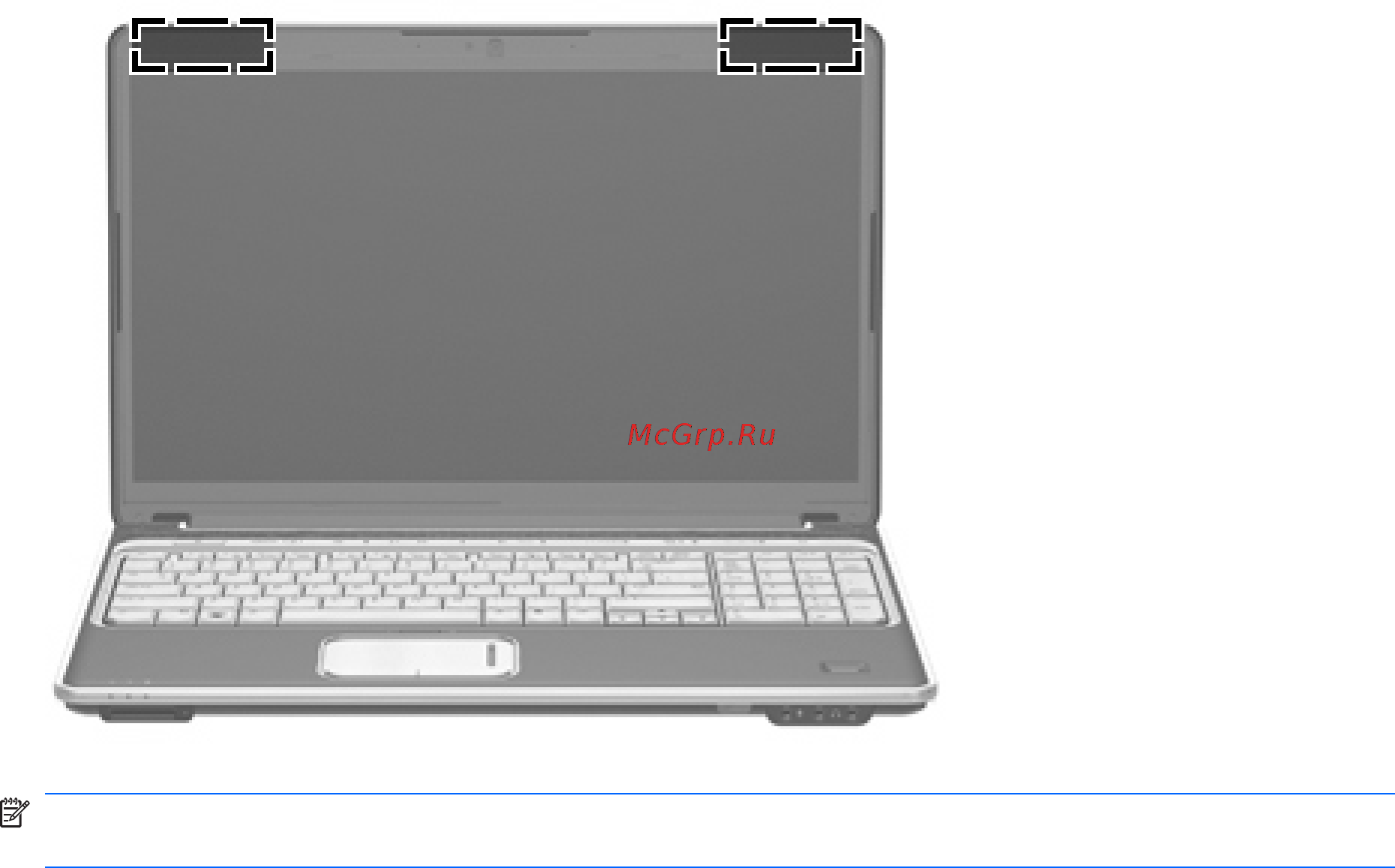HP HDX16-1040er [114/160] Антенны беспроводной связи