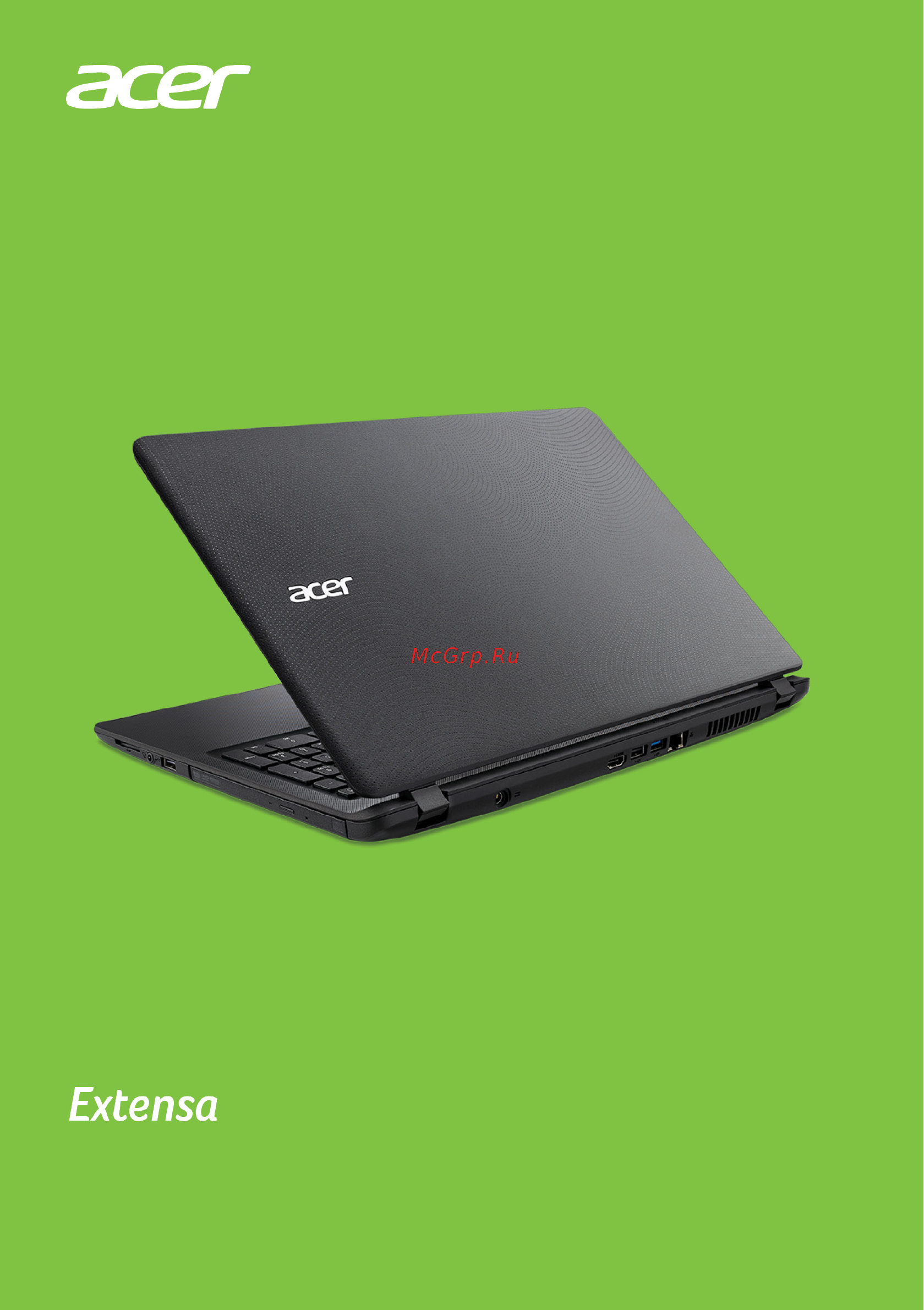 Acer Extensa 15 EX2540-56MP (NX.EFHER.004) Инструкция по эксплуатации онлайн