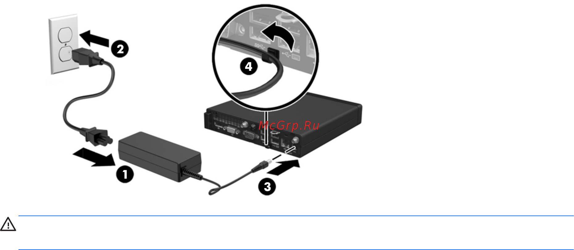 HP ProDesk 600 G2 (600G2PDS 1CB80ES) [16/56] Подключение кабеля адаптера питания переменного тока