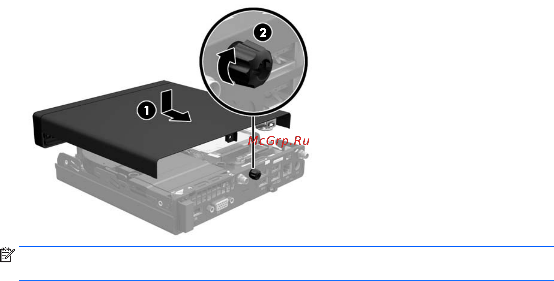 HP ProDesk 600 G2 (600G2PDS 1CB80ES) [18/56] Замена защитной панели компьютера
